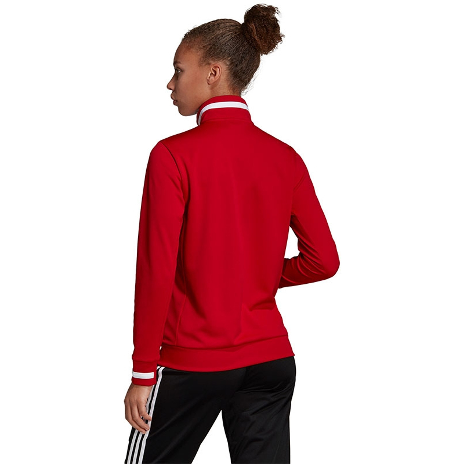 Adidas red track jacket women's discount
