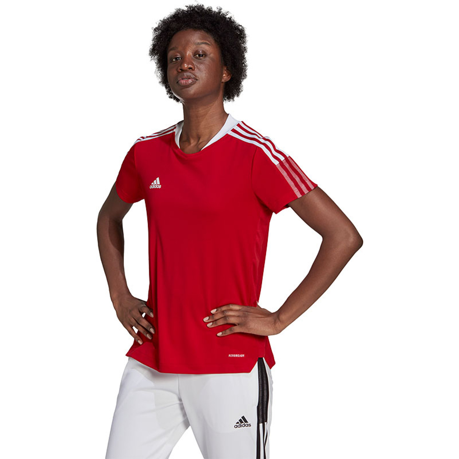 Adidas shirt dames rood discount