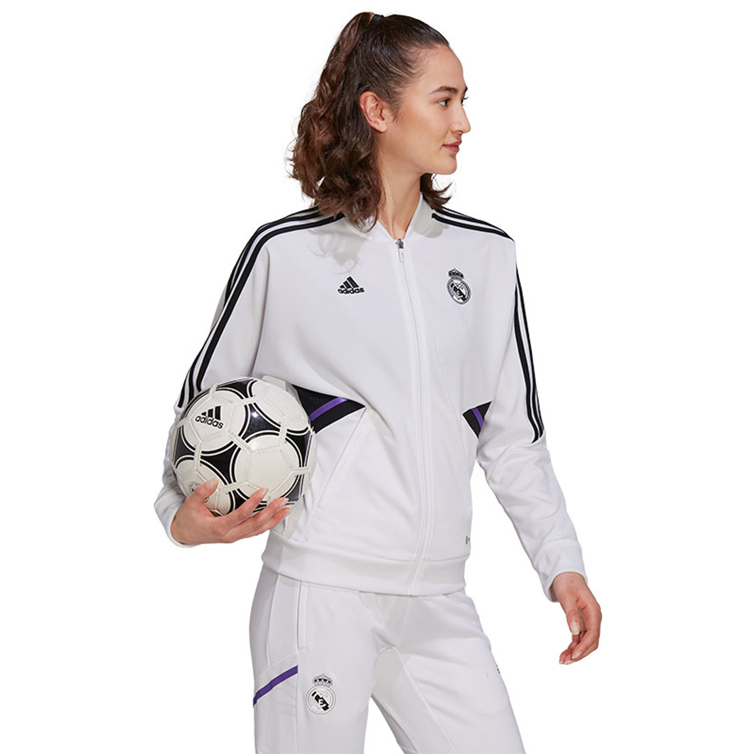 adidas Real Madrid TK Jacket Trainingspak Dames Bij VoetbalDirect.be