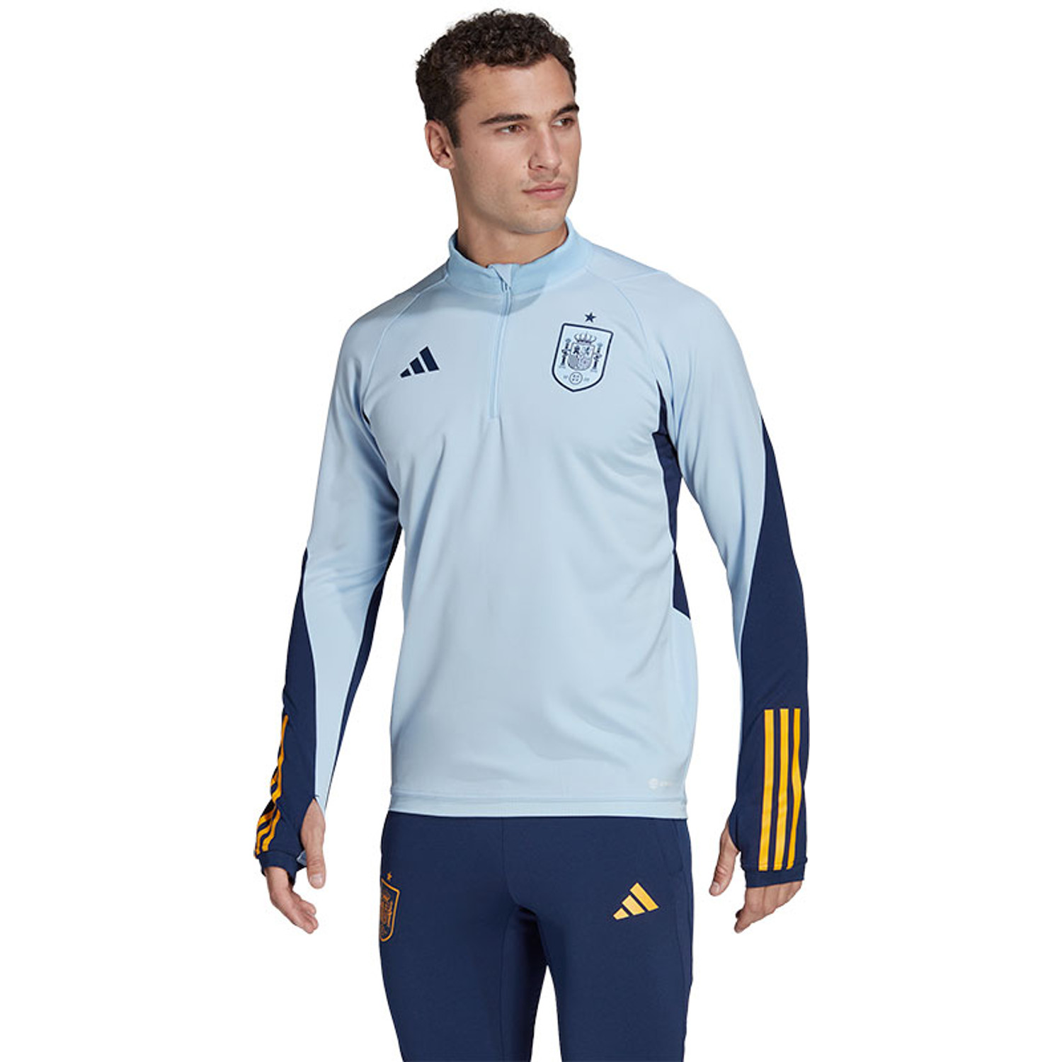 2122-2223 Mannen Spanje Trainingspak voetbal clubshirt Trainingsjack joggingbroek Sportkleding met lange mouwen Ademende sporttraining hardloop trainingspak Joggingpak,A,S