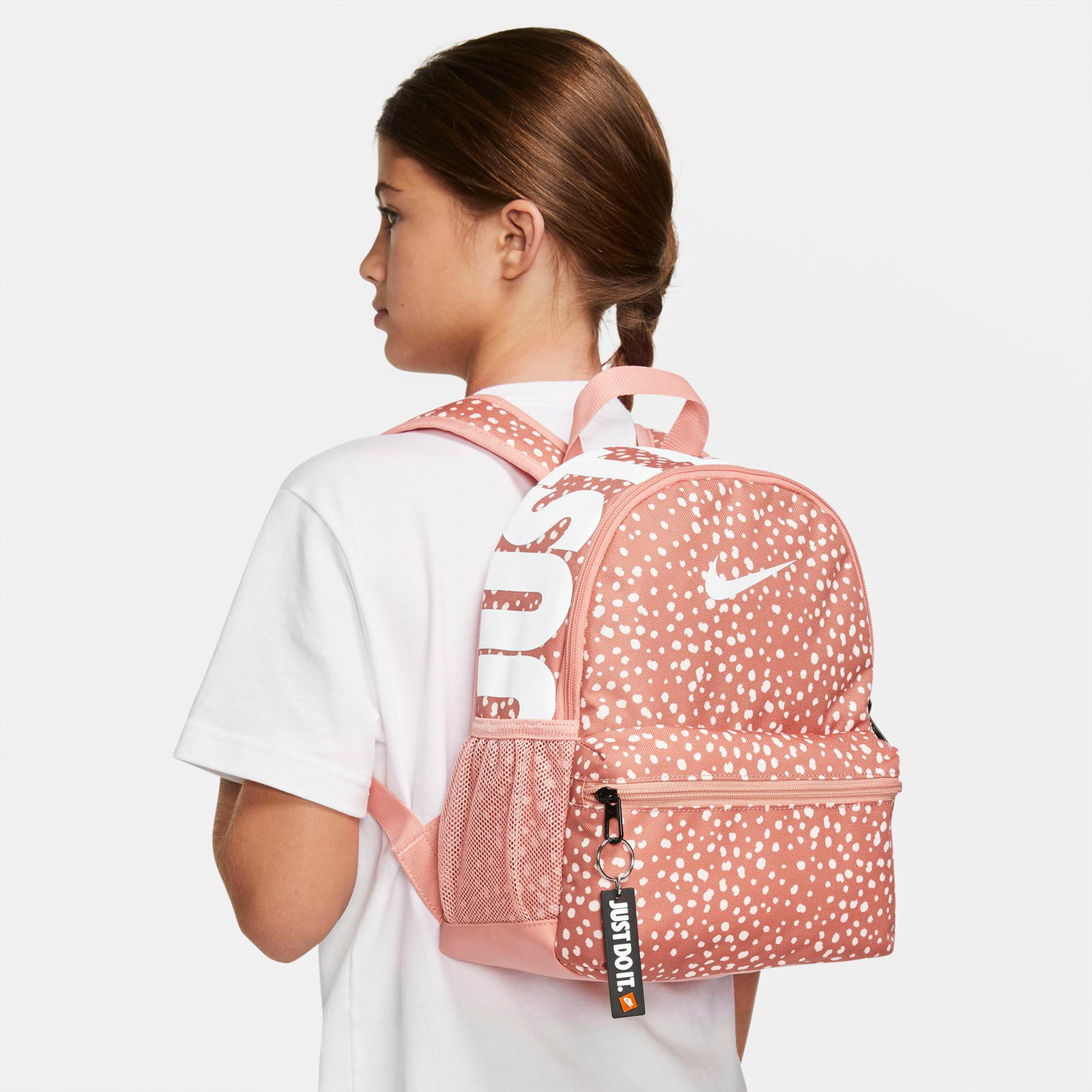 nike rose gold leopard print backpack