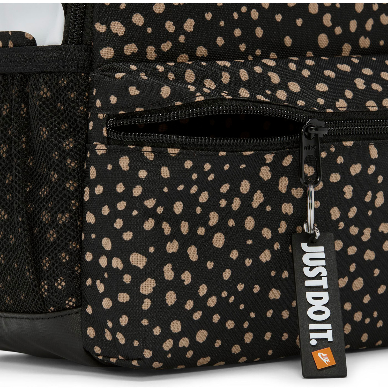 nike black leopard print backpack