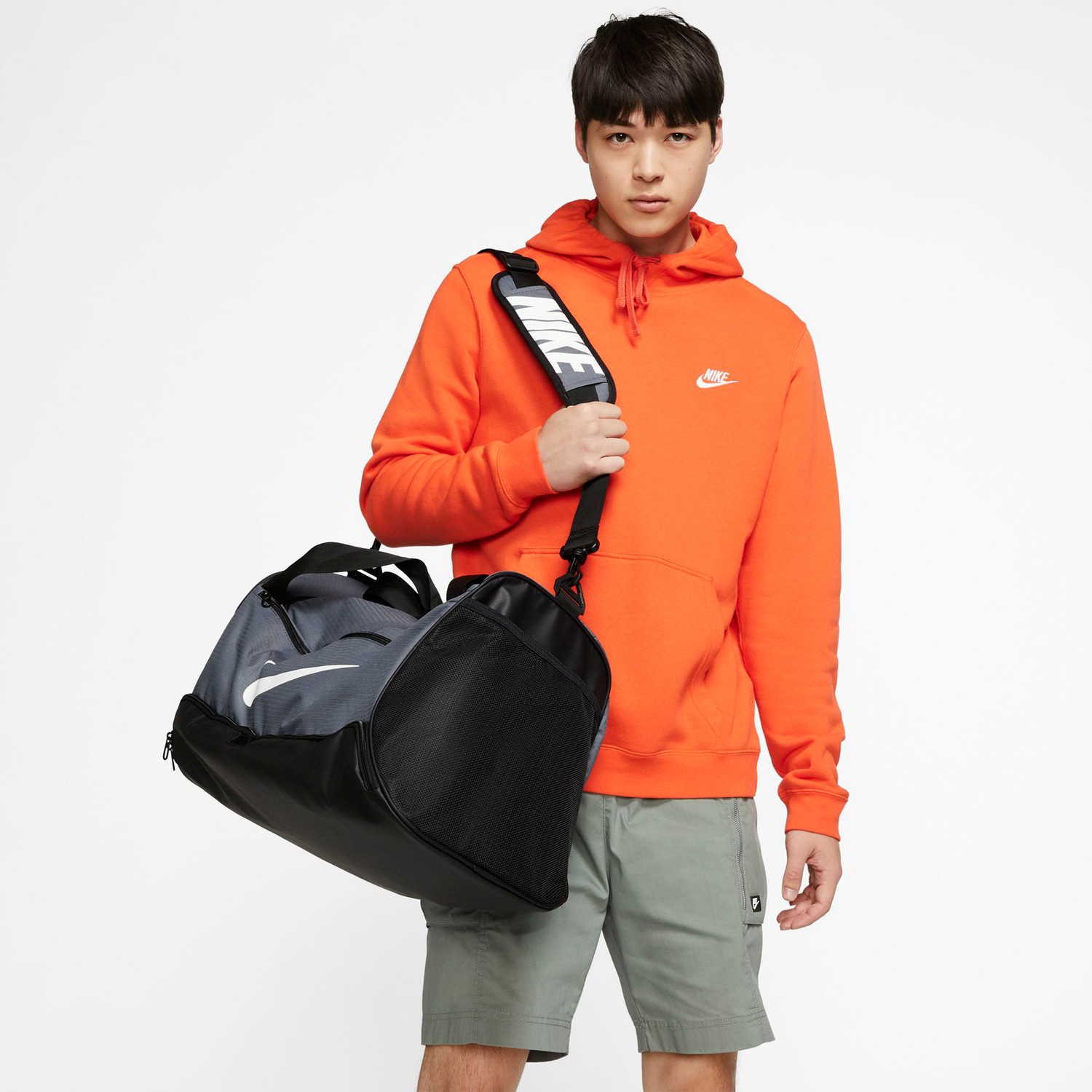 Orange nike duffel bag top