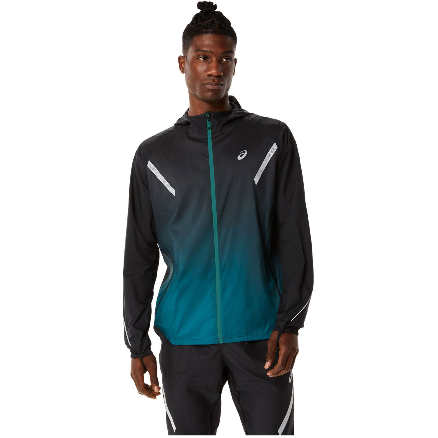 Asics lite show running jacket discount