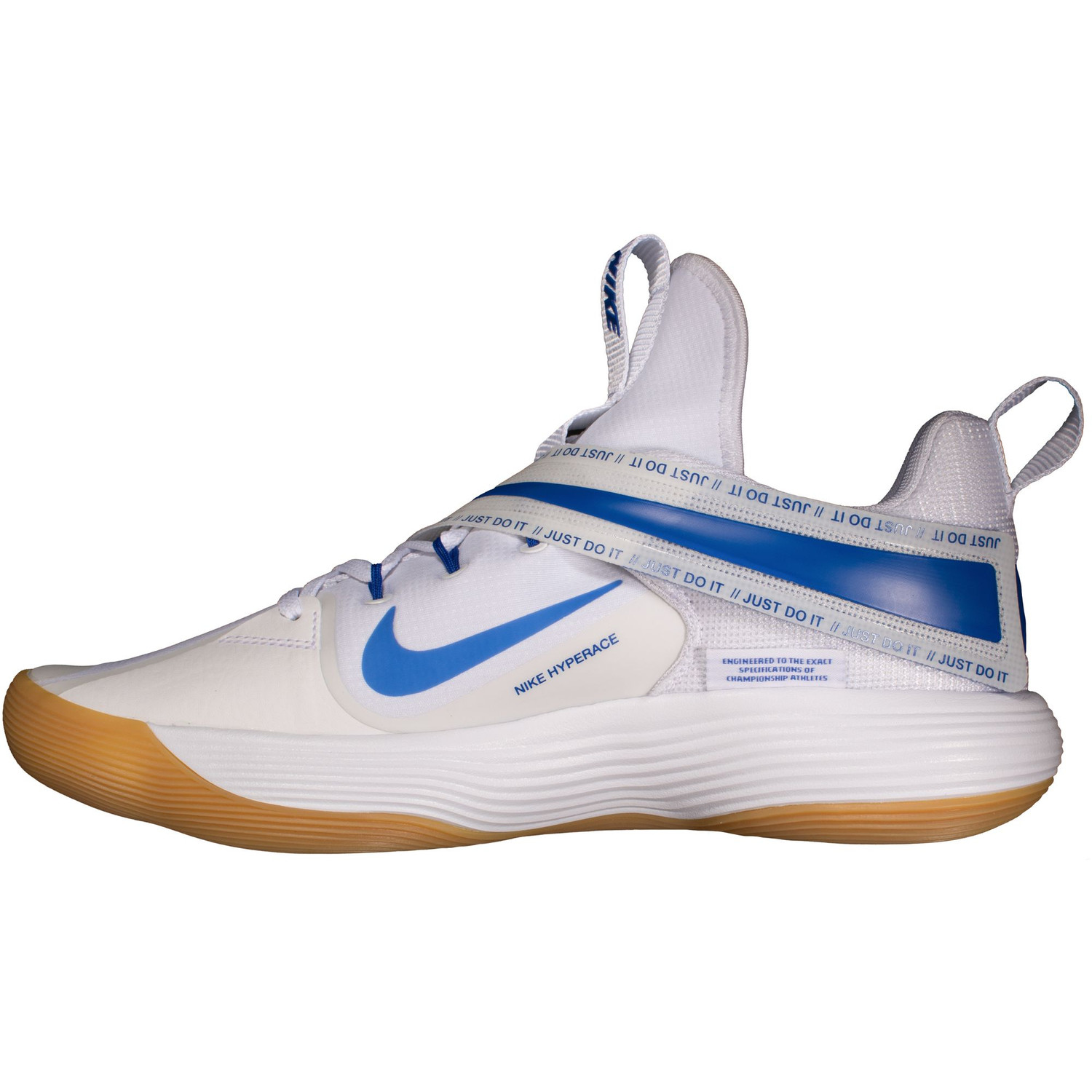 White and blue nike volleyball shoes on sale
