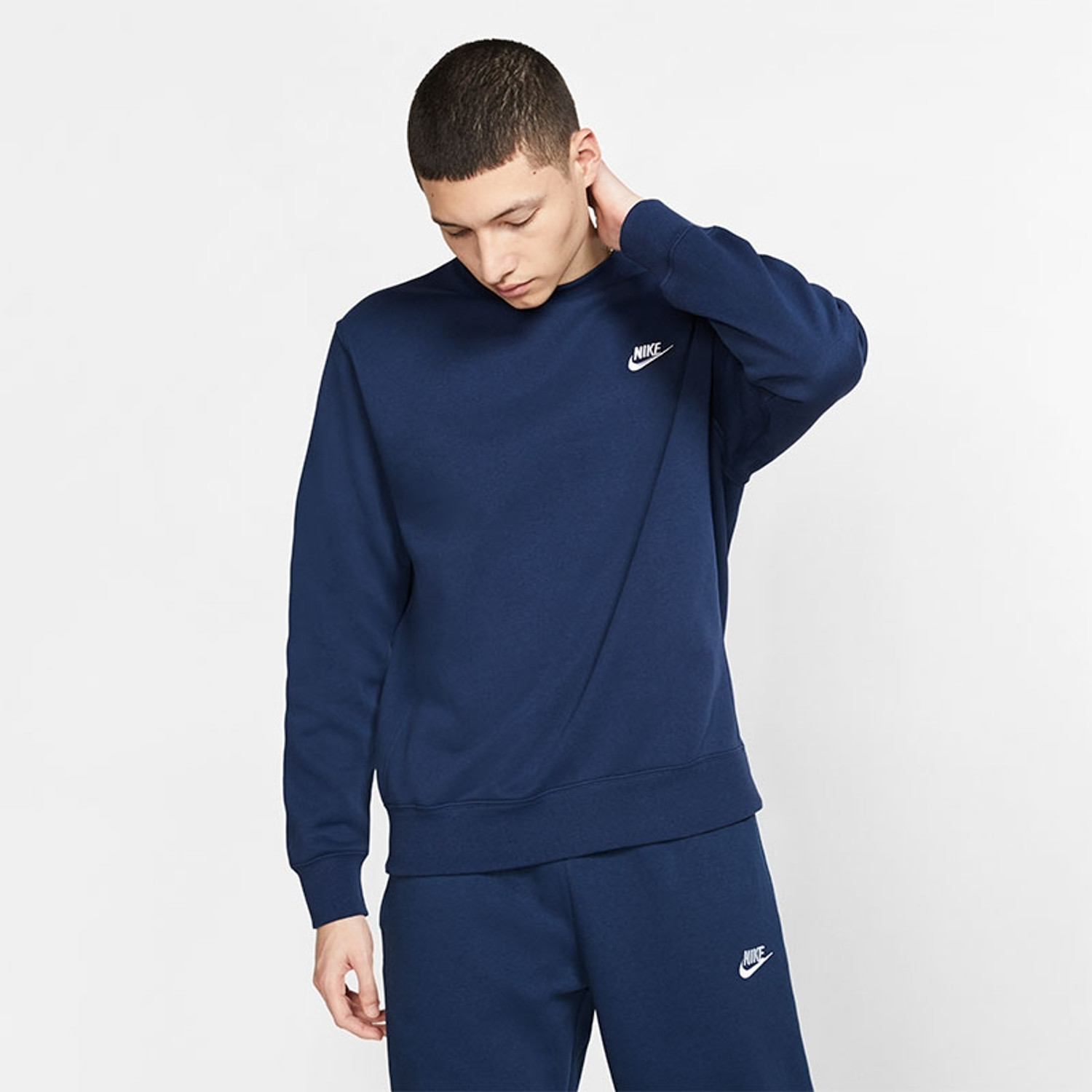 nike essential crew sweatshirt blue