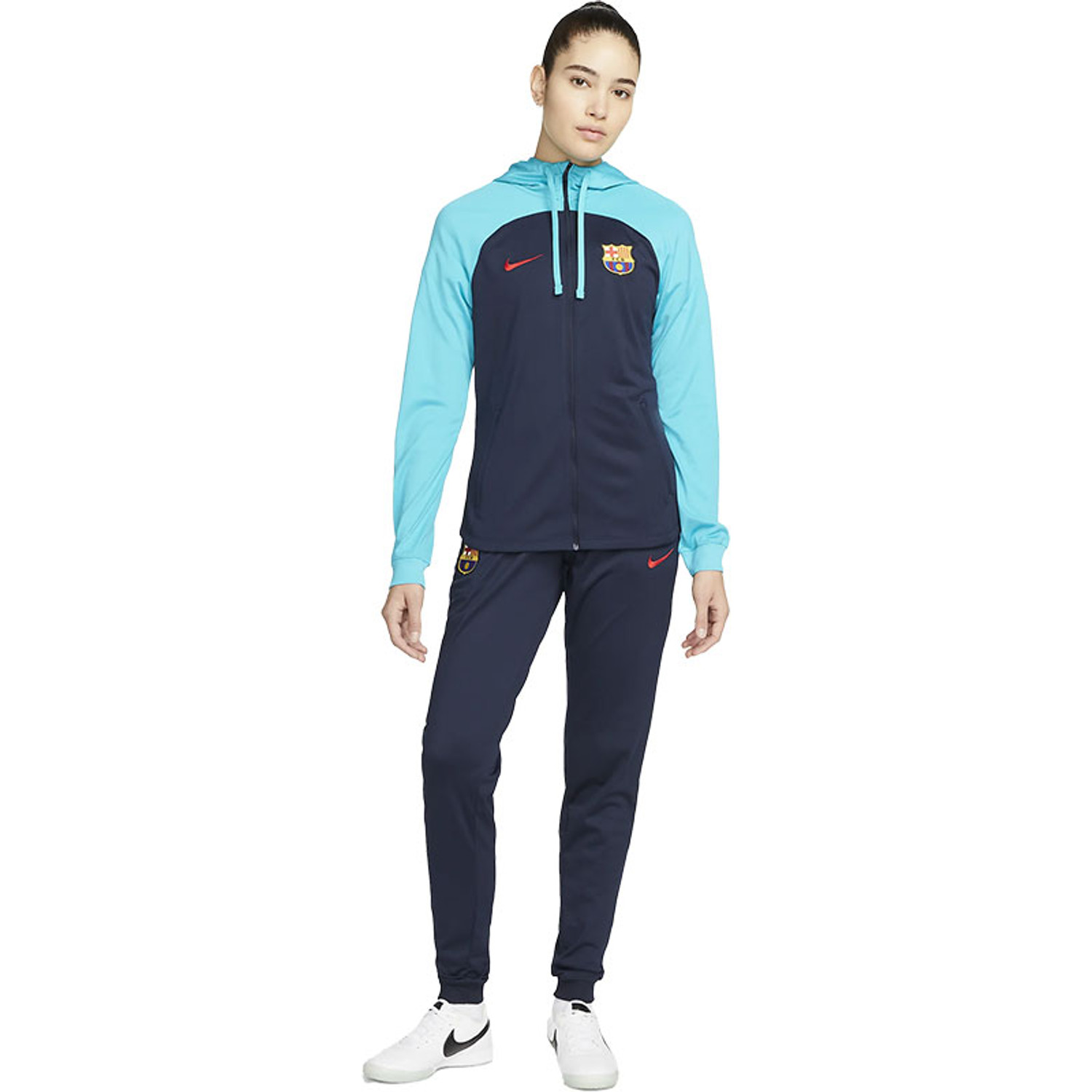 Nike fc barcelona trainingspak dames hot sale