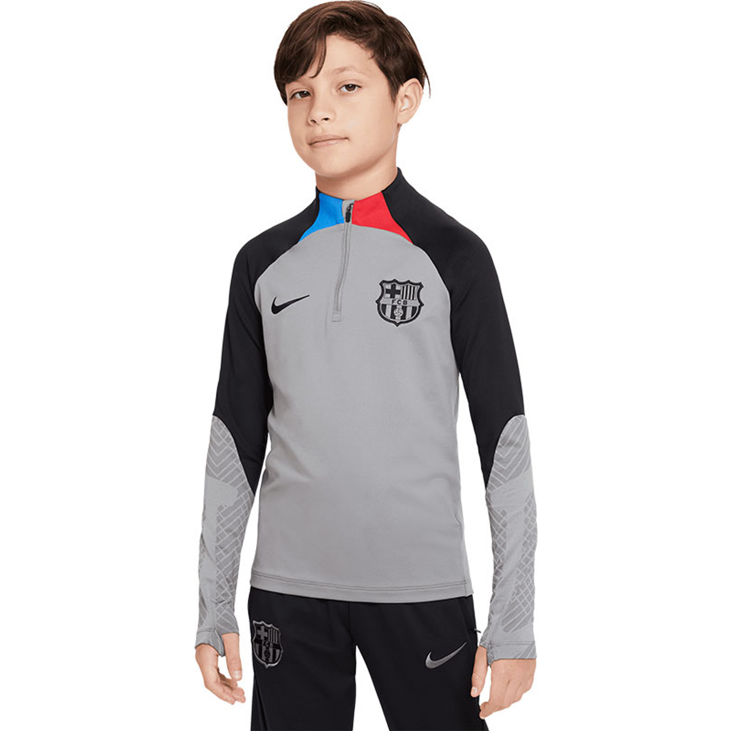 スポーツ O702 FCBarcelonacampions SECOND #TRIPL3T Nike FC Barcelona Strike Drill Top Kids 2022-2023 - PassaSports.com