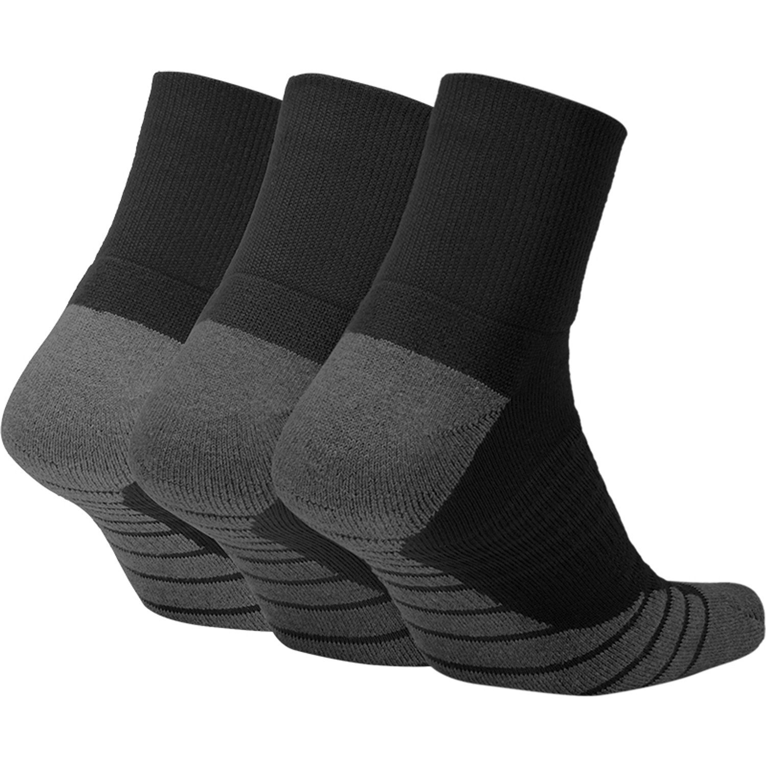 nike cushion quarter running 3 pack socks