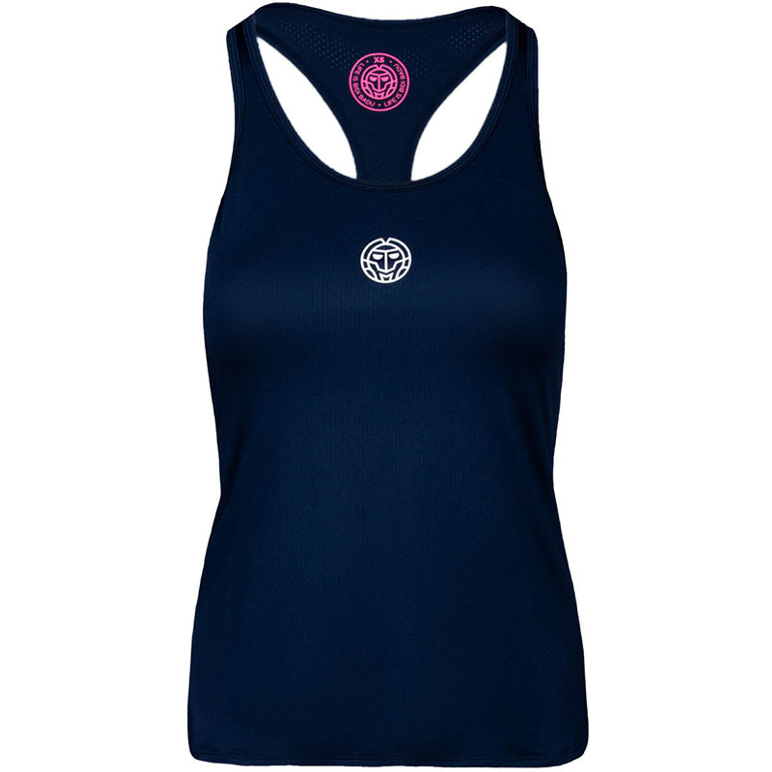 BIDI BADU Canotta Tecnica MEA Tech Tank Donna – Racerback, Asciugatura Rapida (Coral F*ck YES)