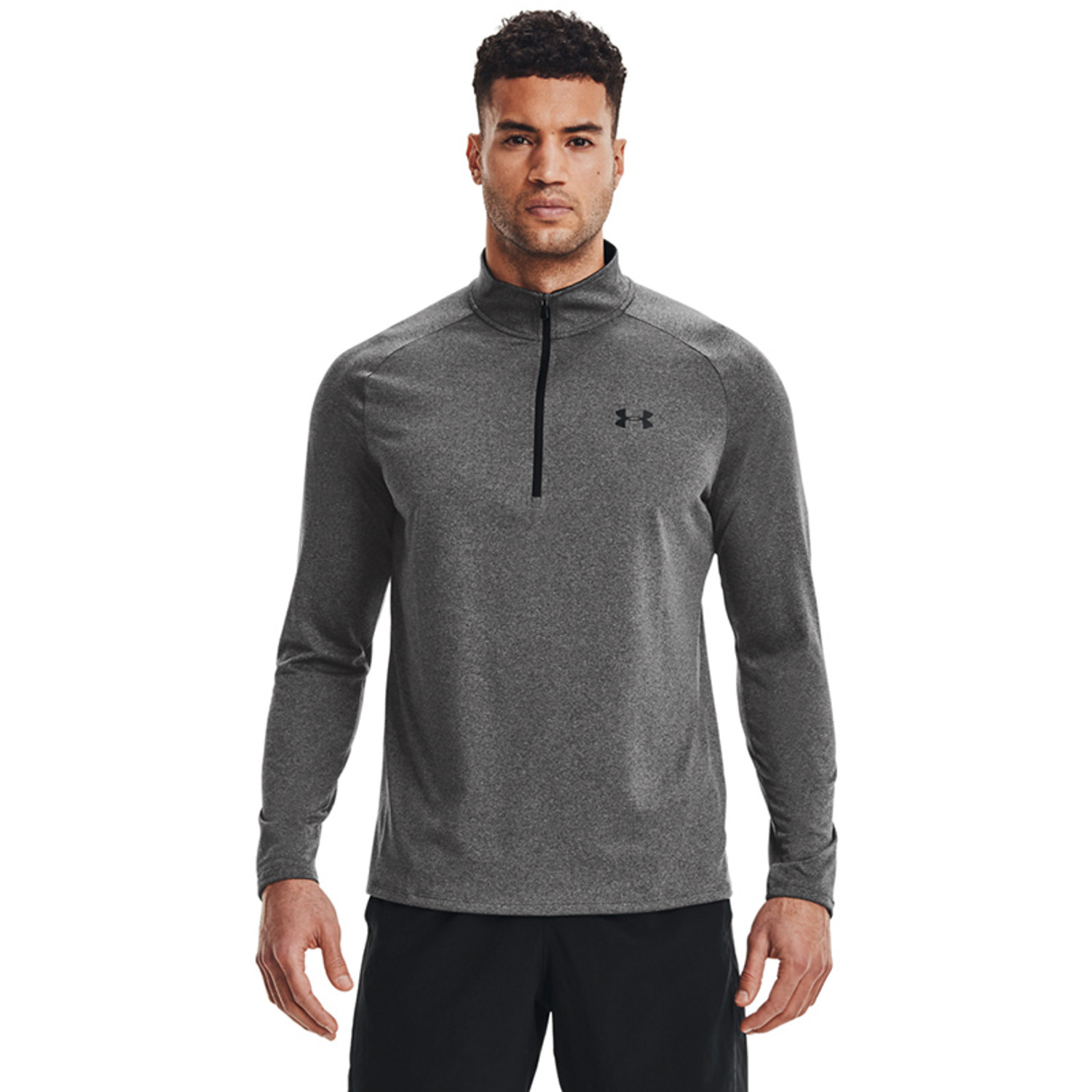Under armour grey half zip top
