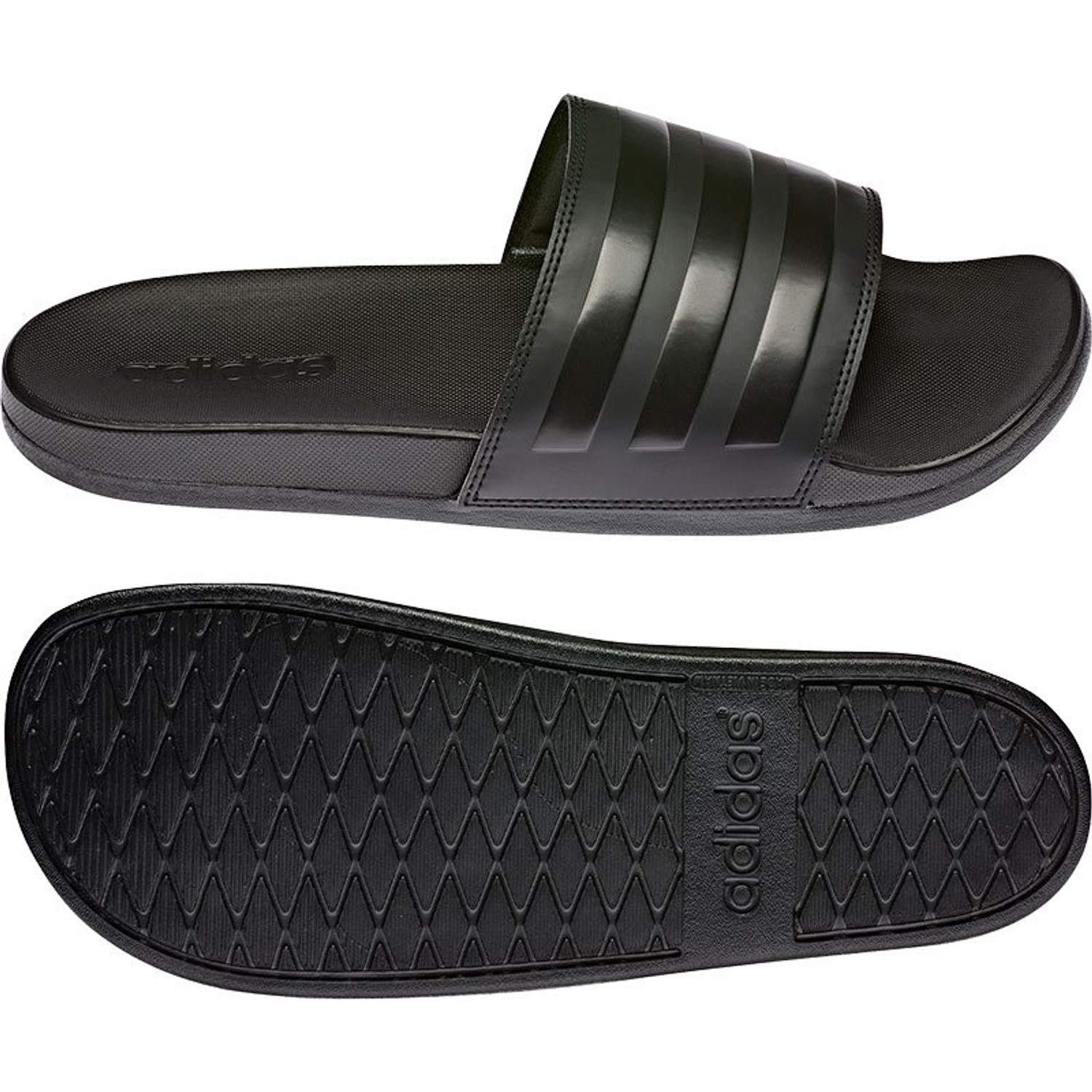 Adidas badslippers wit zwart cheap