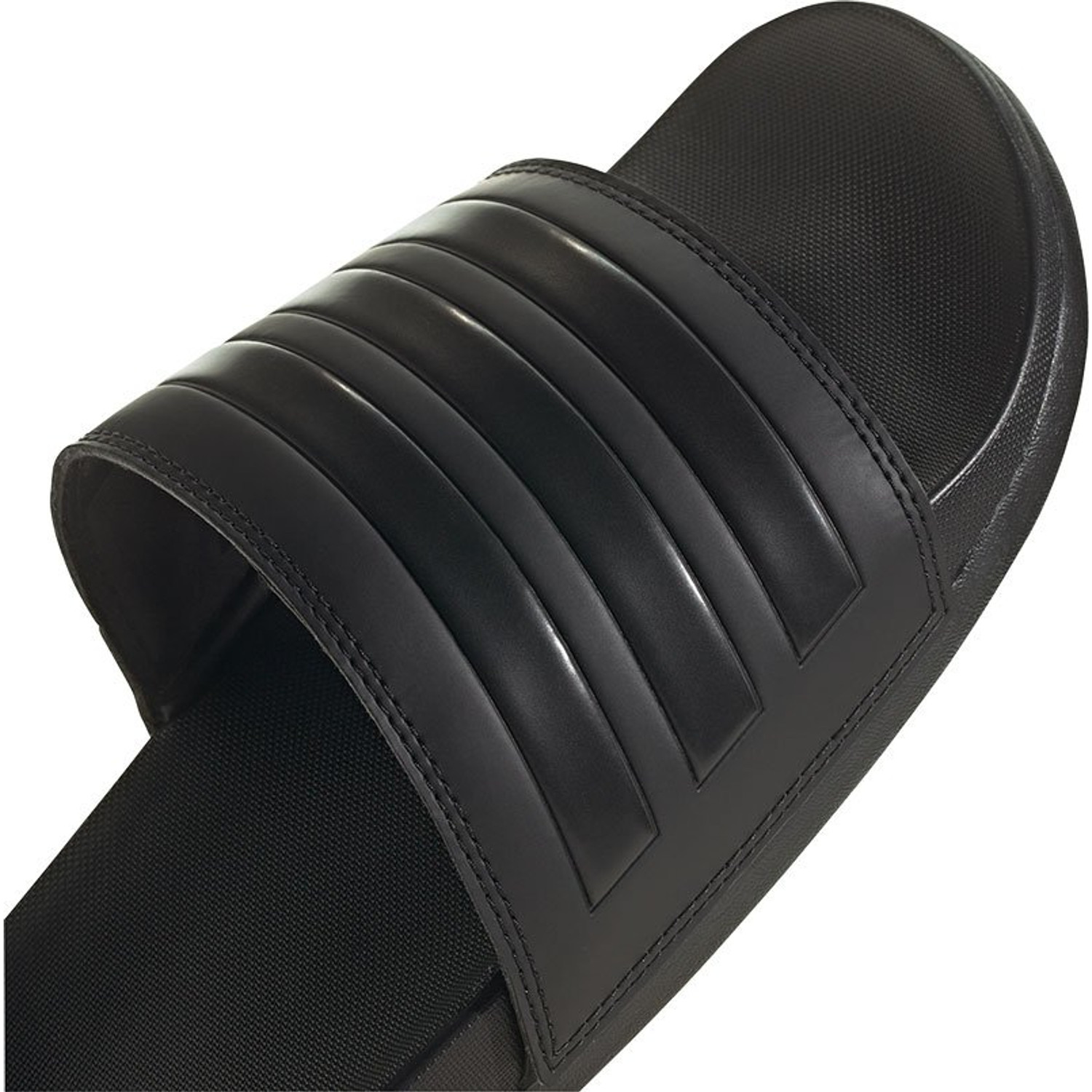 All black adidas slippers on sale