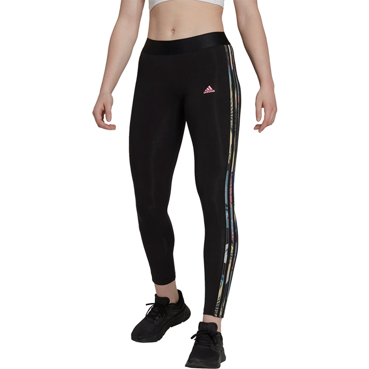 Adidas floral 3 stripe leggings shop