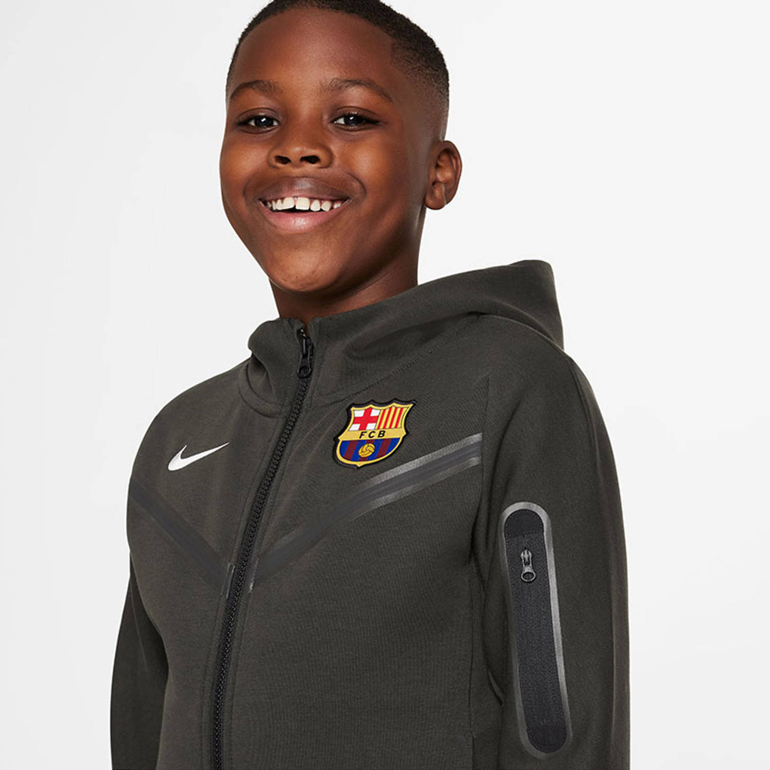 Nike FC Barcelona Tech Fleece Full Zip Hoody Kids Sportshop