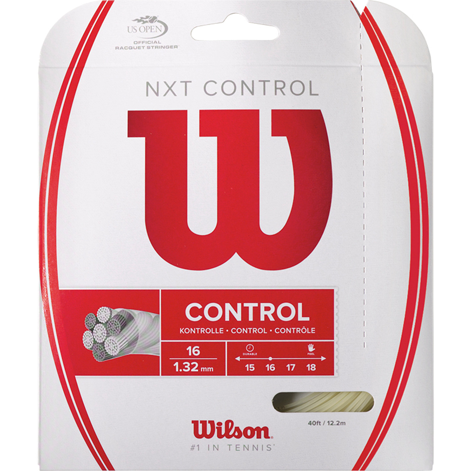 Nuova corda da tennis Wilson DUO CONTROL oro/naturale WRZ949720