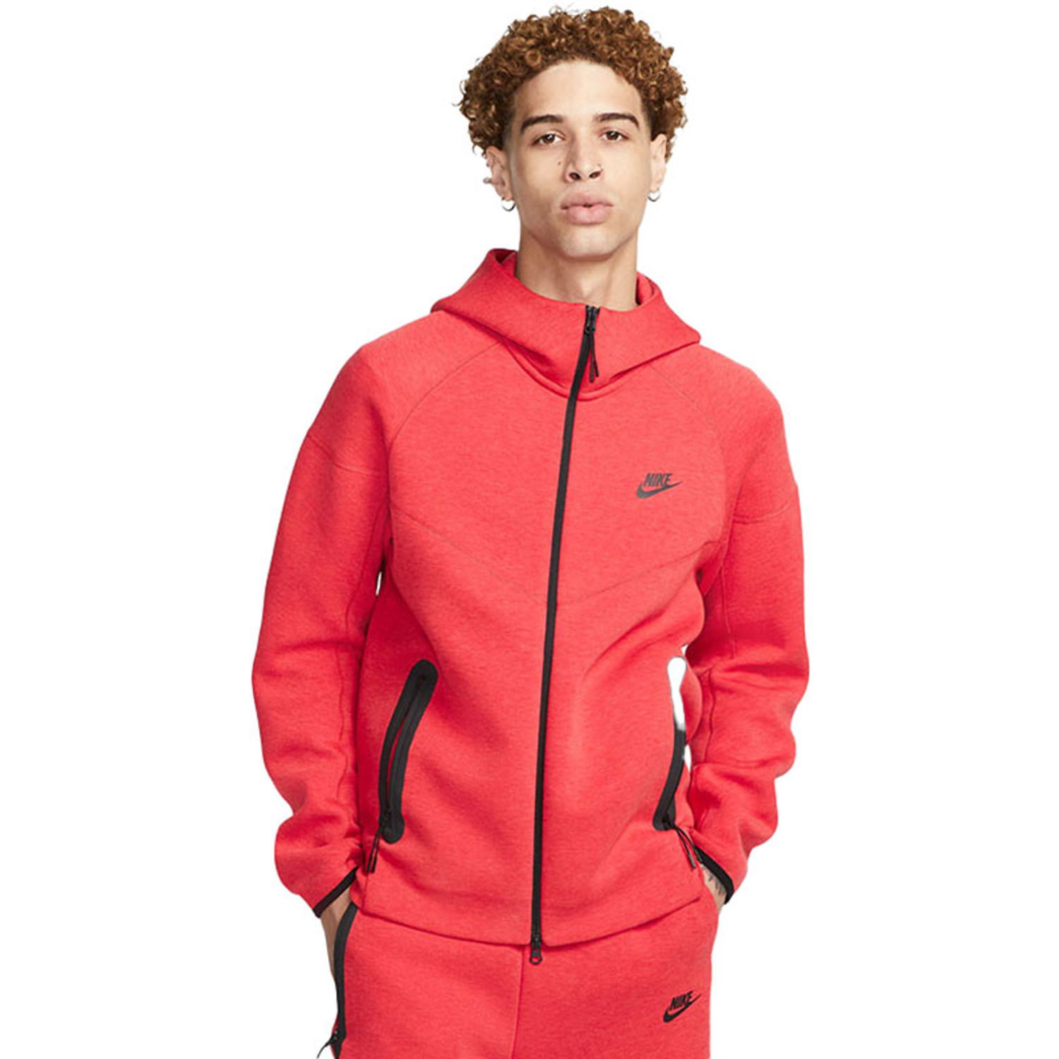 Nike tech fleece trainingspak rood new arrivals