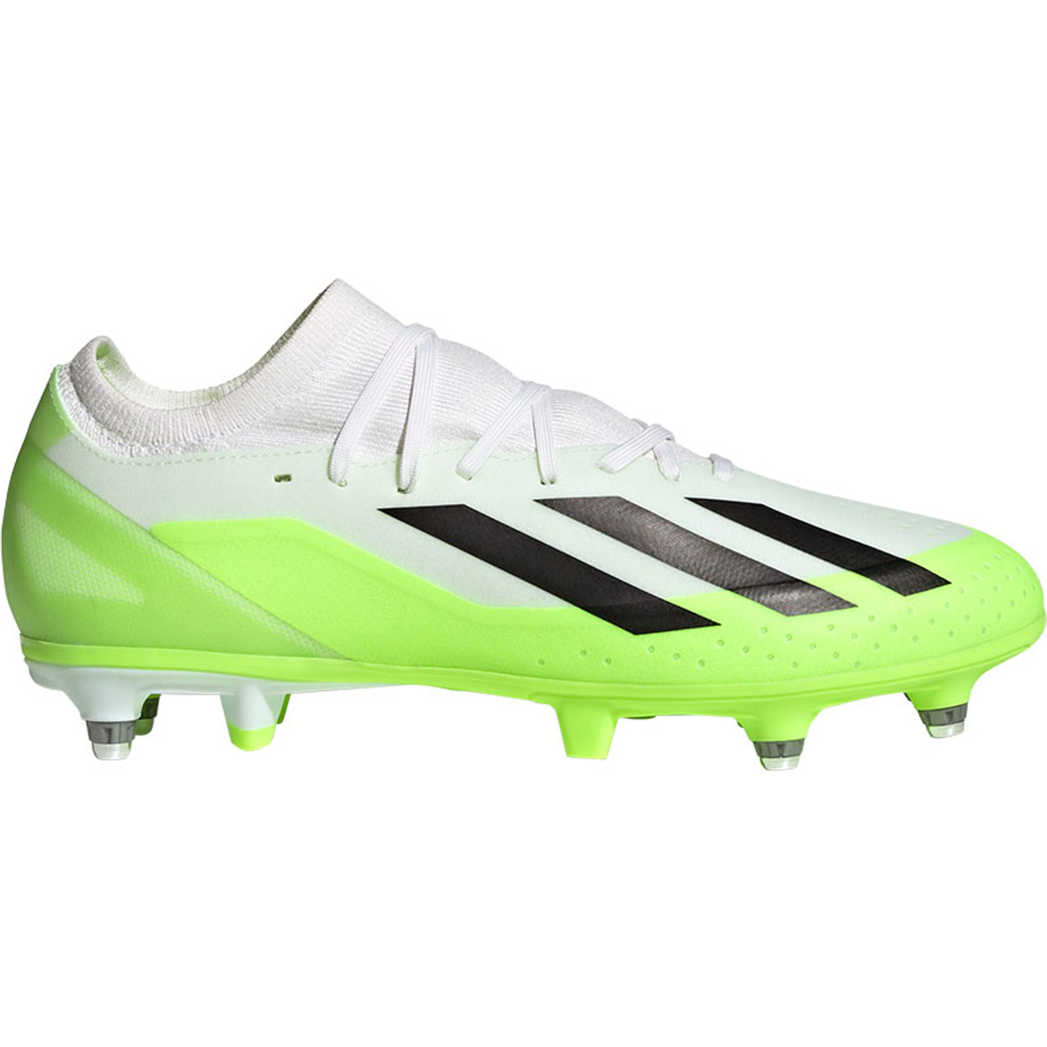 White and green adidas football boots top