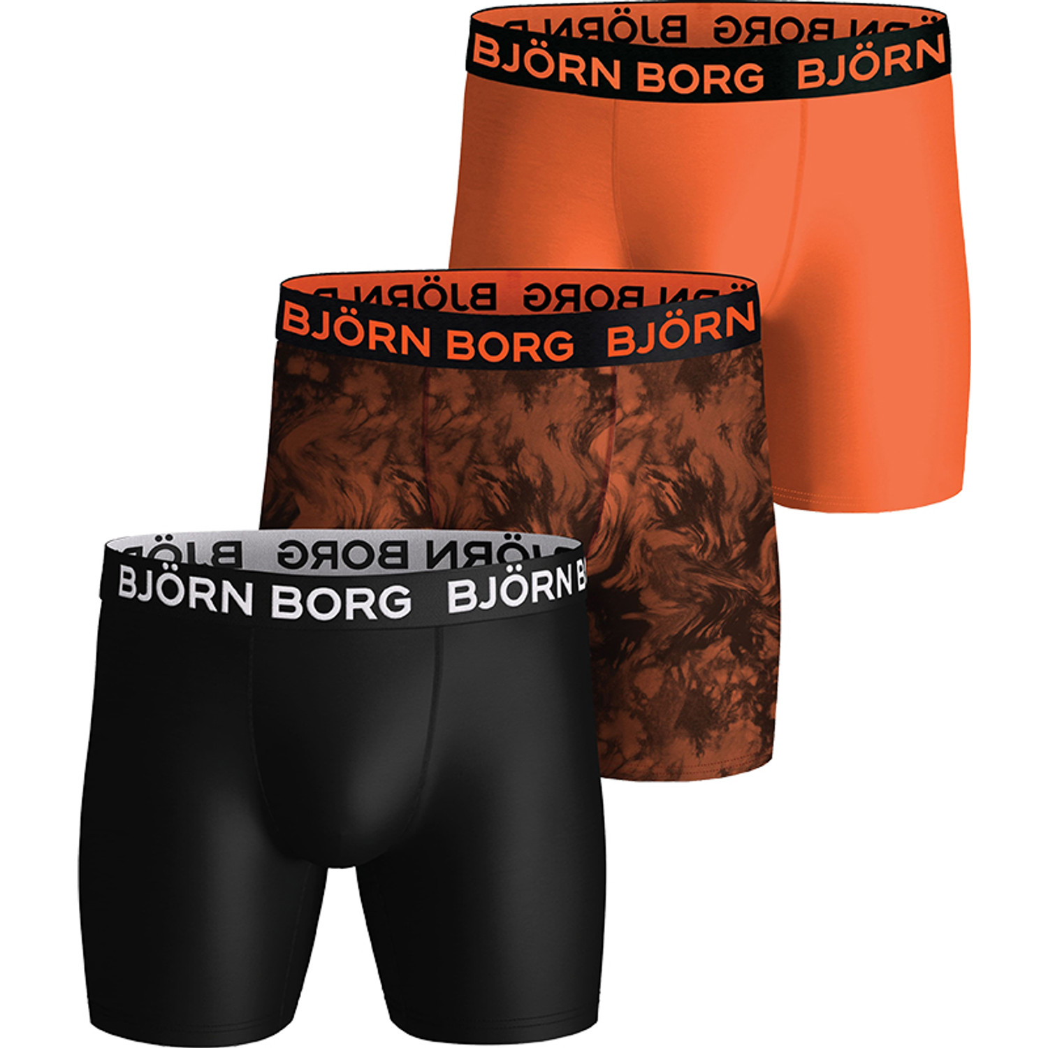 Bjorn Borg boxershorts Essential (3-pack), heren boxers normale lengte, zwart Black beauty