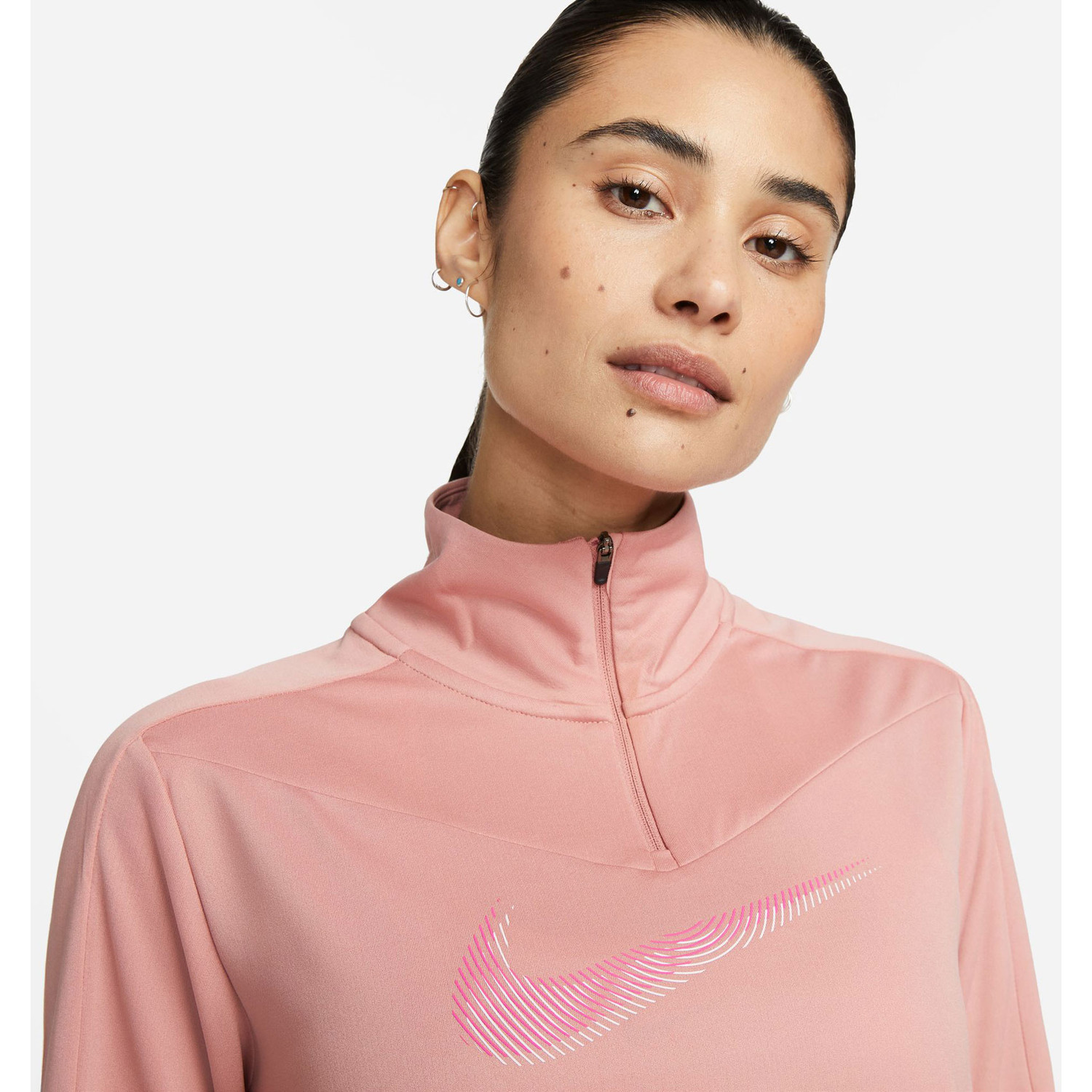 Nike Dri-FIT Swoosh Longsleeve Half-Zip Dames - Runningdirect.nl