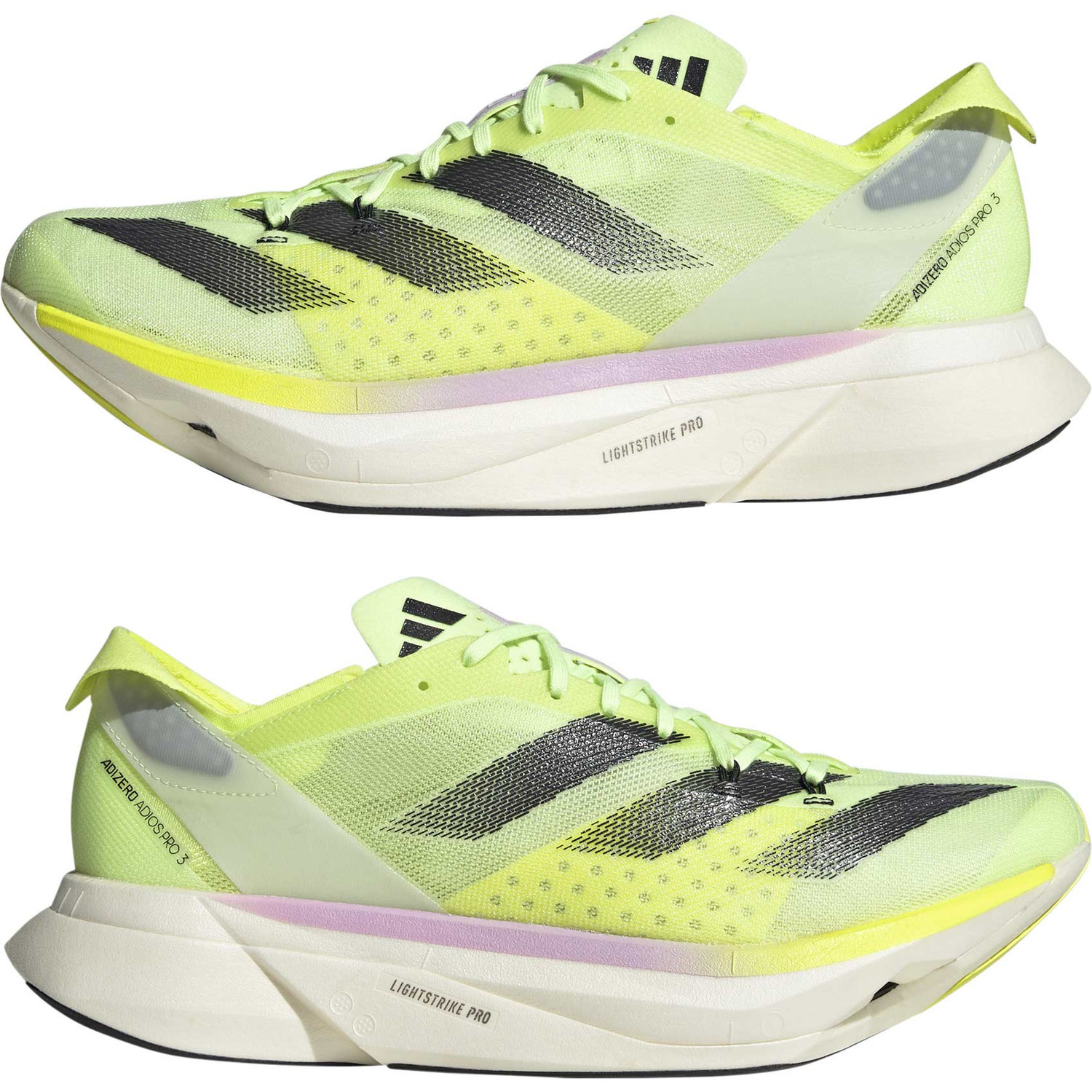 adidas ADIZERO ADIOS PRO 3 255 グレー/イエロー adidas Adizero Adios PRO 3 Men - PassaSports.com