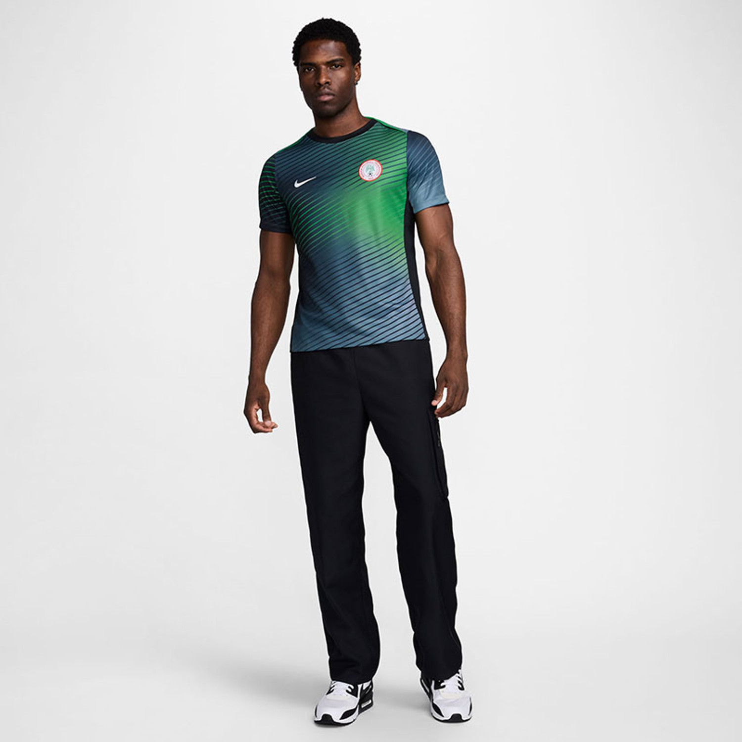 商品画像：Nike Nigeria 20/21 Pre Match Top - White/Pine Green/Black 4