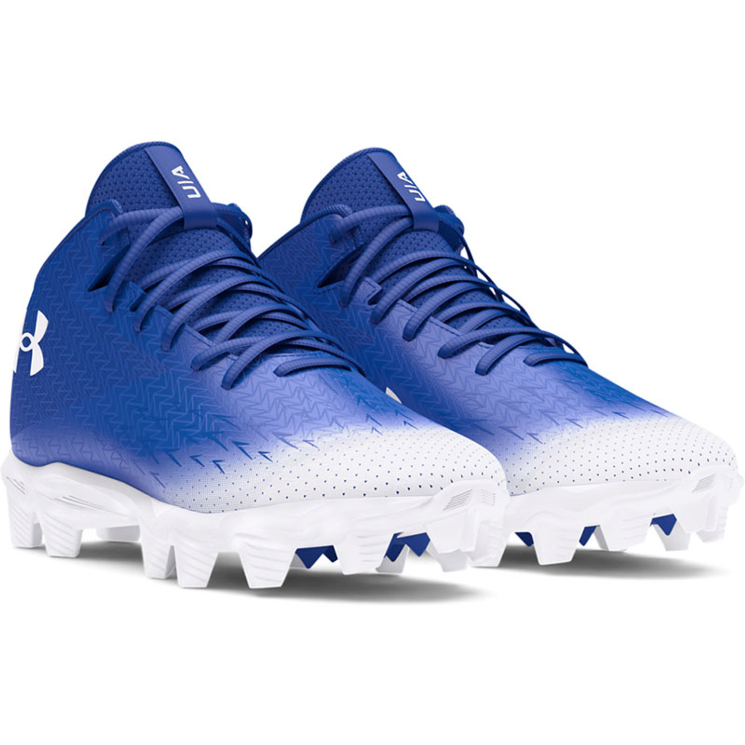 Under armour football cleats blue and white on sale