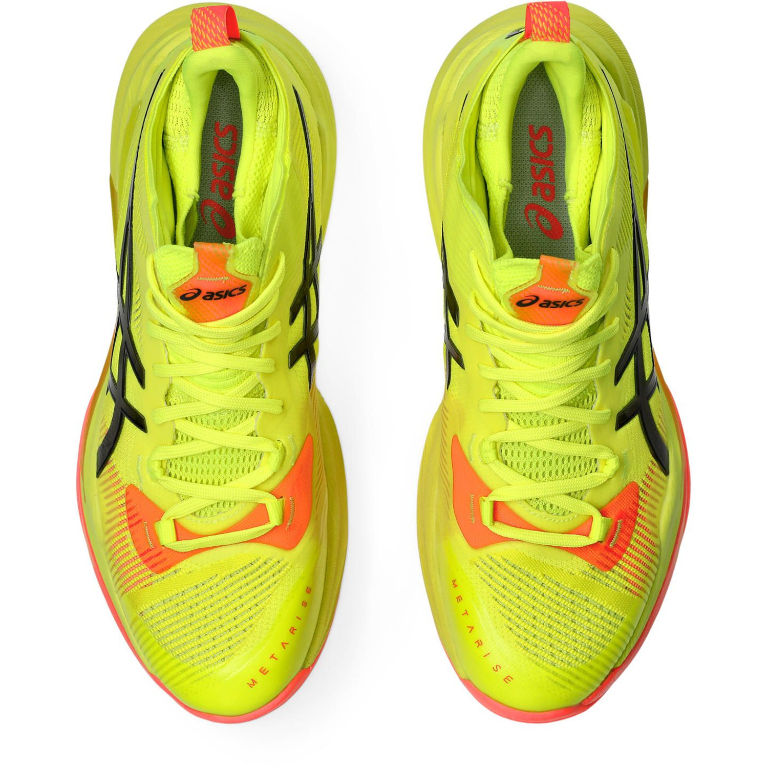 Asics men's gel-excel33 2 shoes (silver/neon yellow/neon orange) top