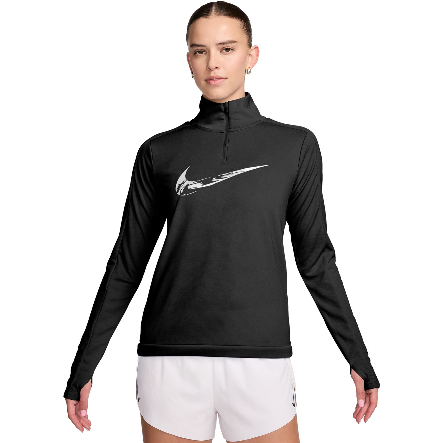 Nike Swoosh Half Zip Longsleeve Dames Runningdirect