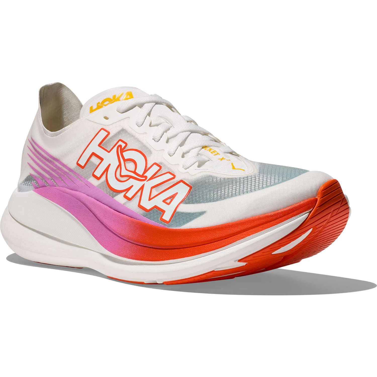 はろはろ② HOKA Rocket X 2 Unisex Frost/Lava – Holabird Sports