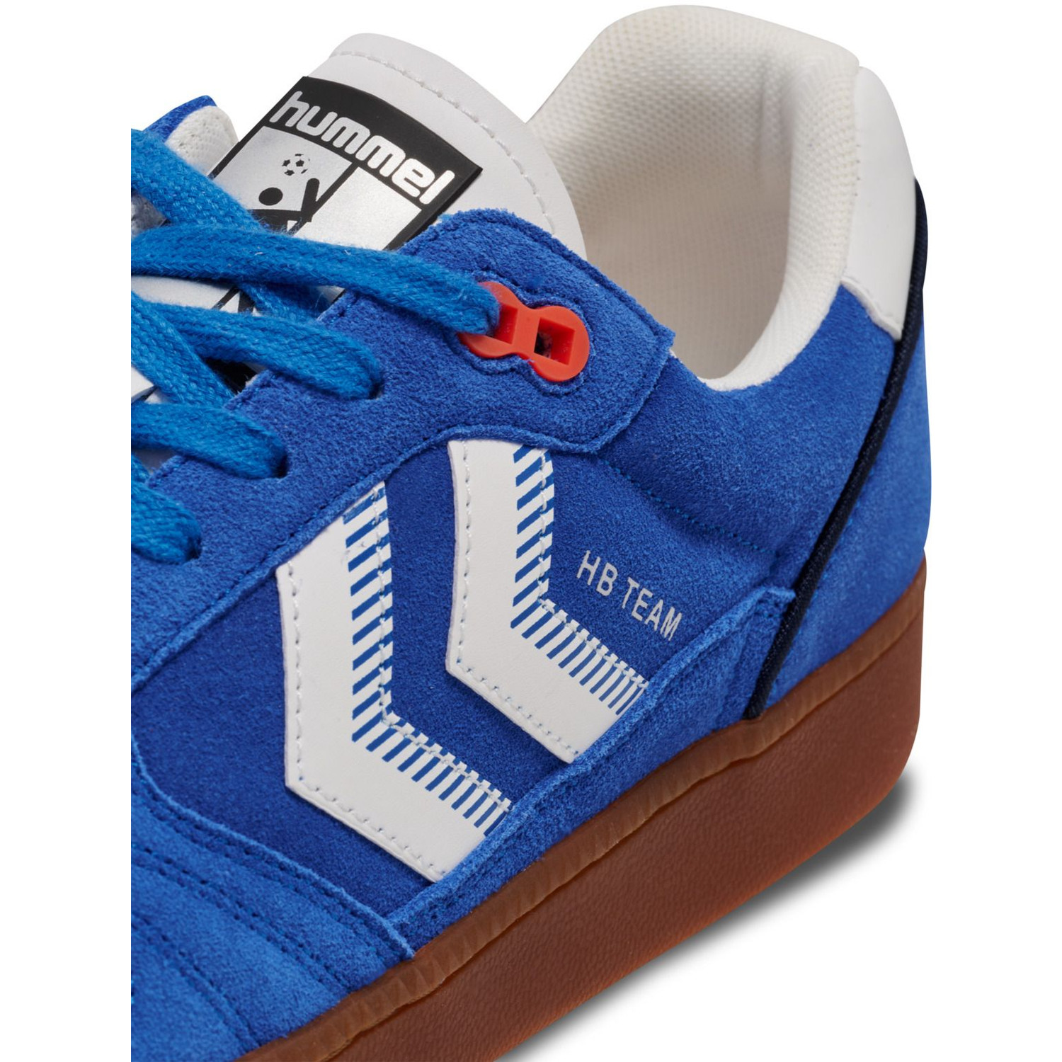 Baskets Hummel Hb Team Homme - Couleur Bleu Et Jaune, Taille EU 41, Matière Suède, Style Décontracté