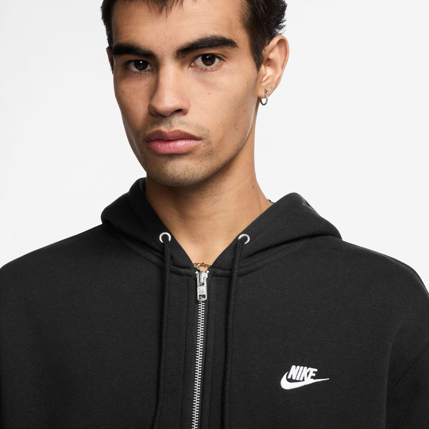 nike black zip up top