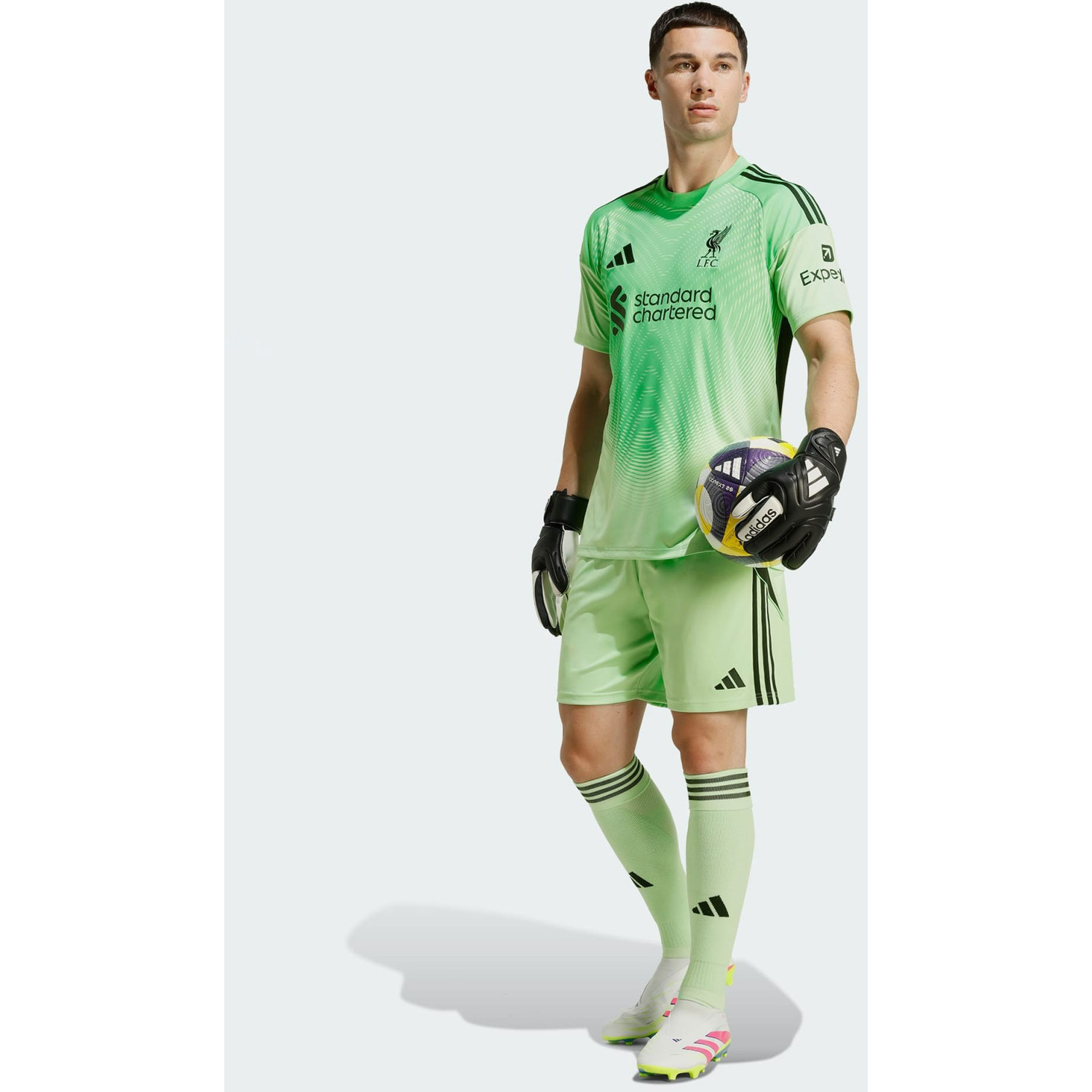 新品24-25NOVMBR LIVER 156cm adidas Liverpool Thuis Keepersshirt 2025/2026 | Bij VoetbalDirect.nl