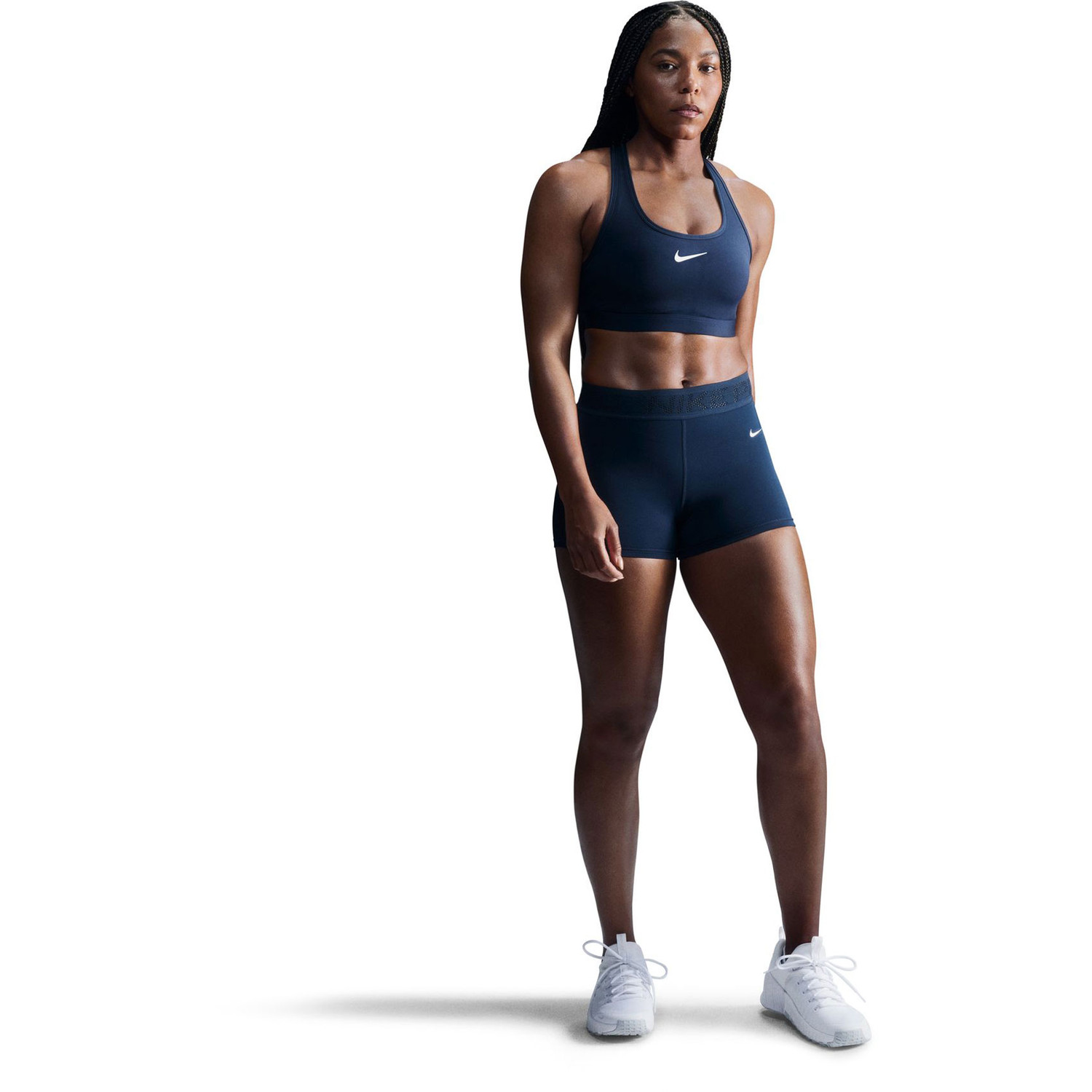 navy blue sports bra nike