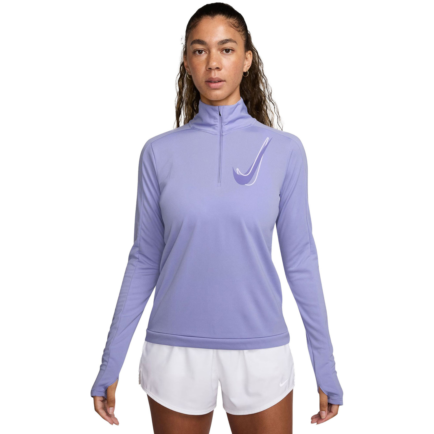 nike swoosh top purple
