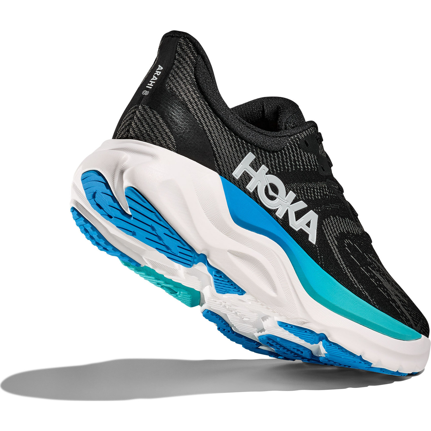 Hoka Arahi 8 Mens Running Shoes Black Sky Blue 1168690-BKSK Size 13D Sneaker HOKA Arahi 8 Men main image 3