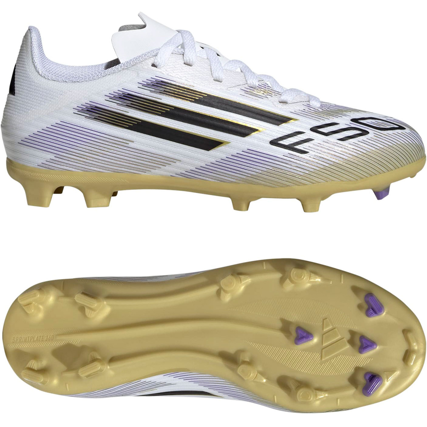 adidas F50 25.5センチ ADIDAS F50 ELITE LL FG WHITE/BLACK/GOLD METALLIC | UK 11 (US