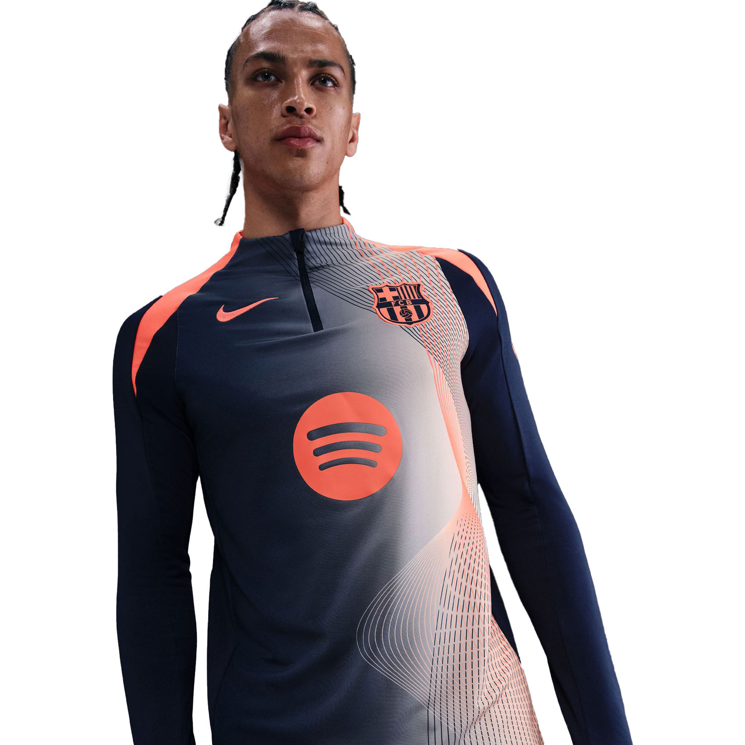 Nike FC Barcelona トレーニングウェア　ウォームアップシャツ　M Nike FC Barcelona Pre-Match Strike Drill Top | Bij VoetbalDirect.nl