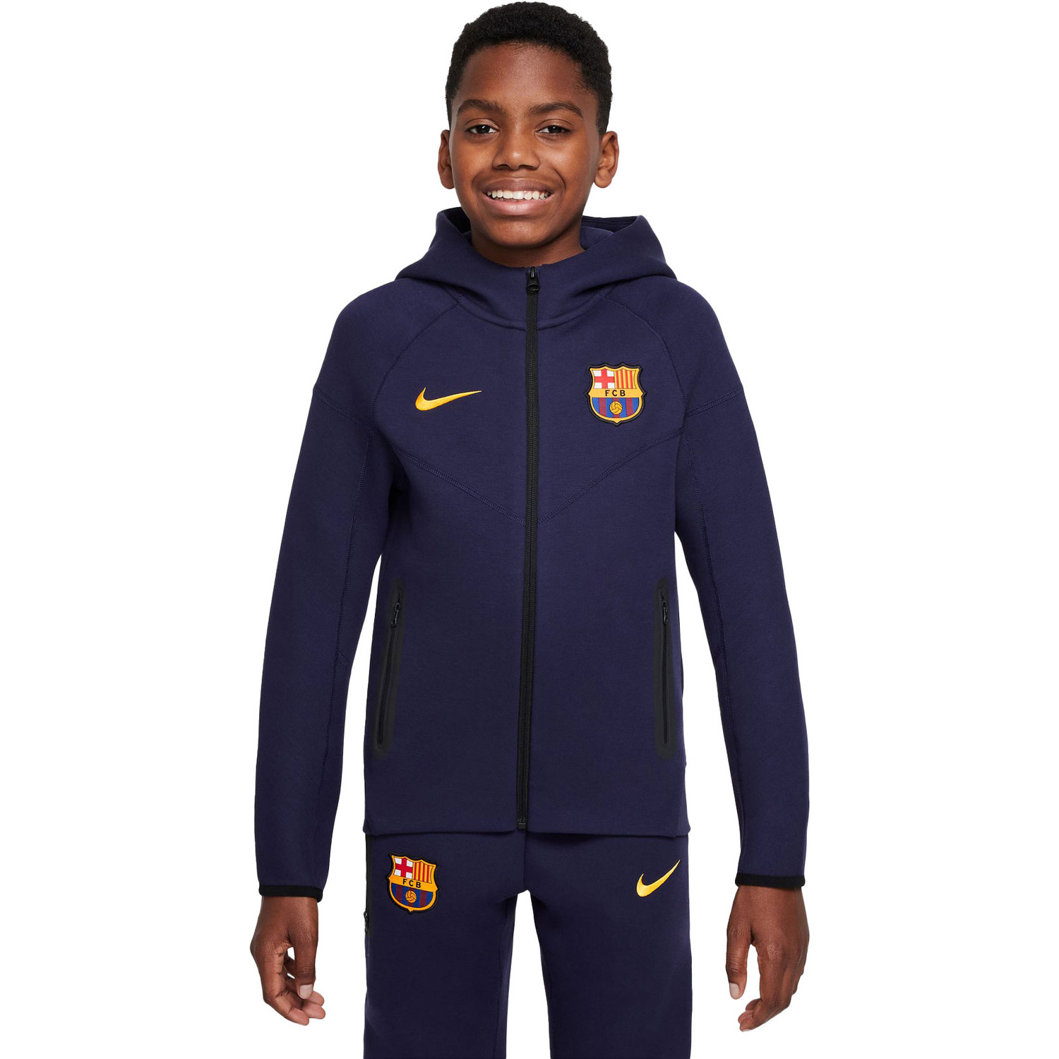 Nike FC Barcelona Tech Fleece Tracksuit Kids - PassaSports.com