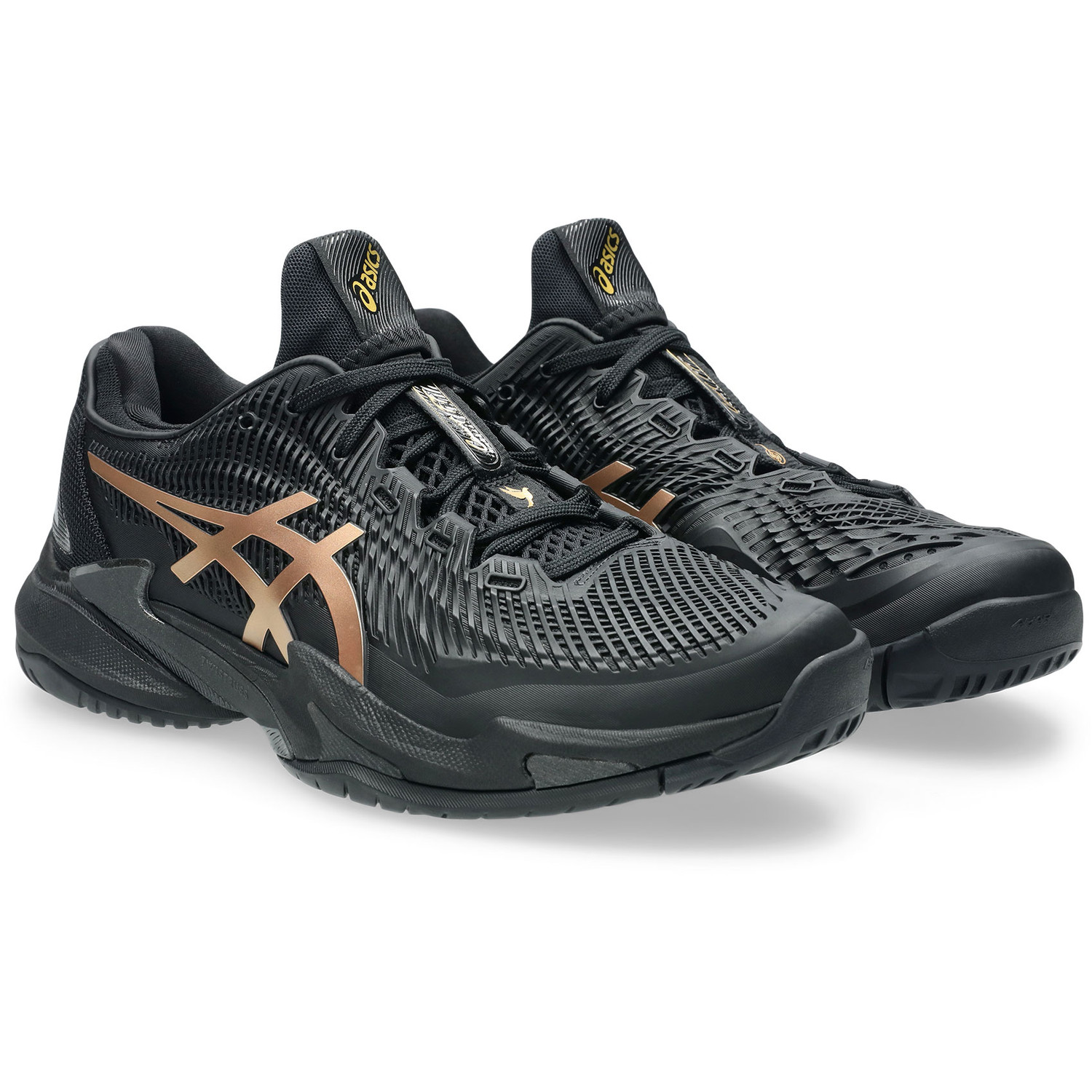 【限定】asics COURT FF3 NIGHT ENERGY AC26cm Asics Court FF 3 Novak Night Energy Men's Tennis Shoe Black/prismgold