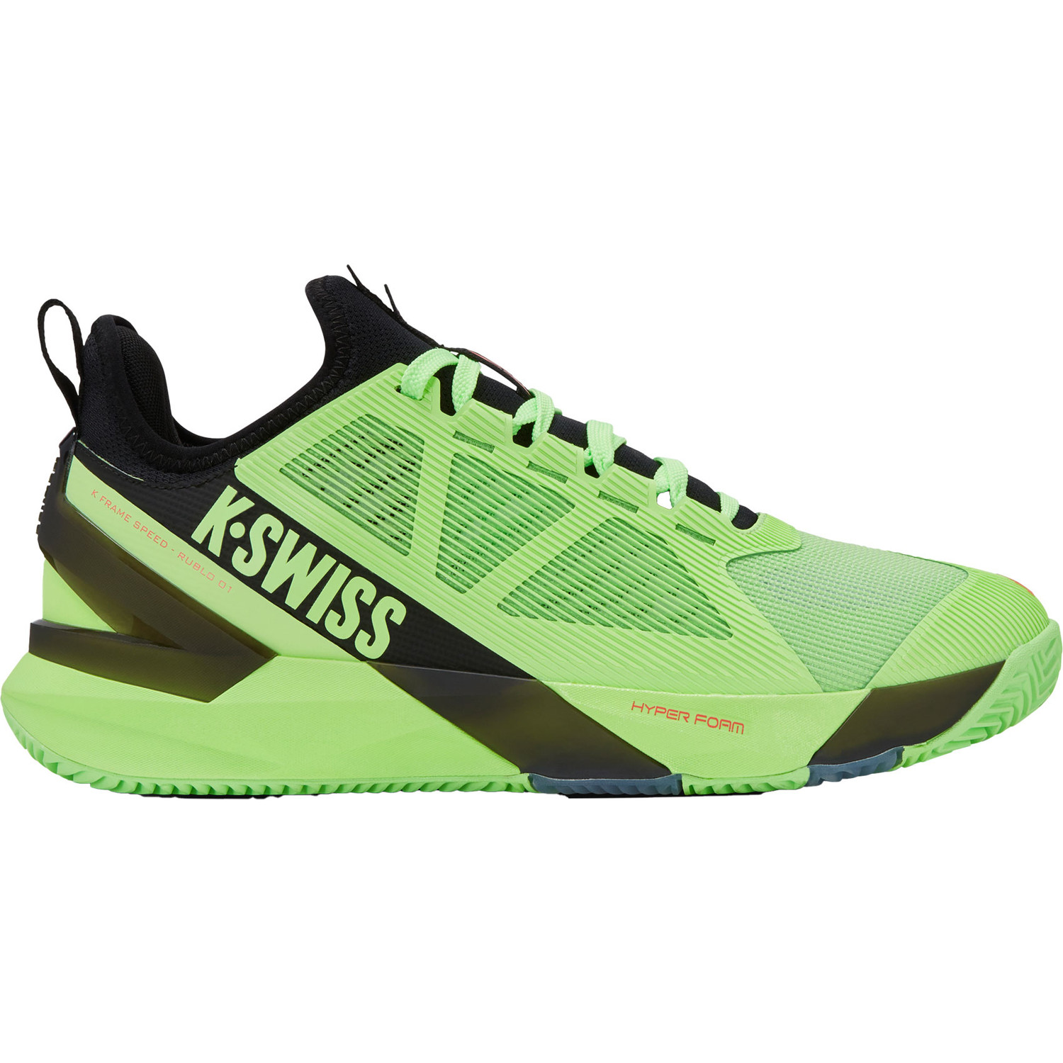K-Swiss Speedex tennisschoen voor heren, White Infinity Scarlet Ibis, 44 EU