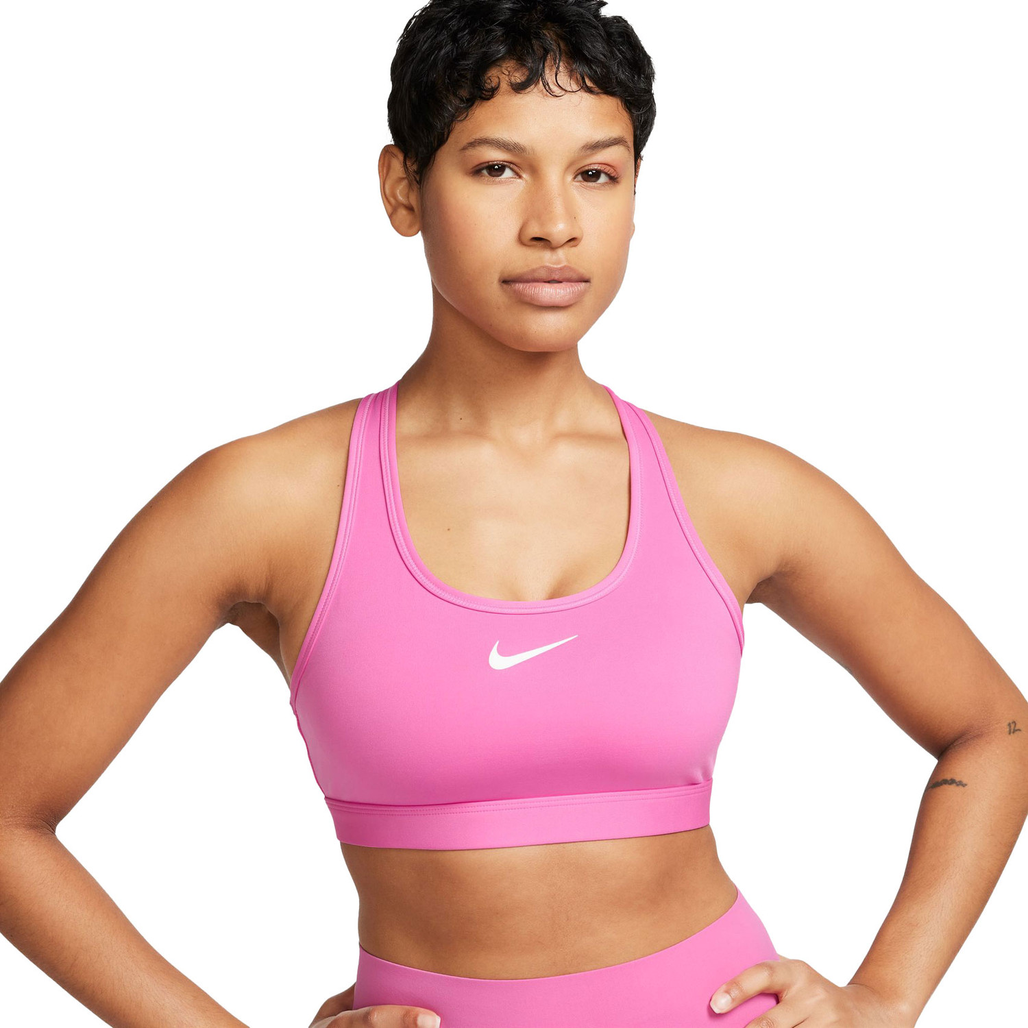 nike swoosh padded sports bra