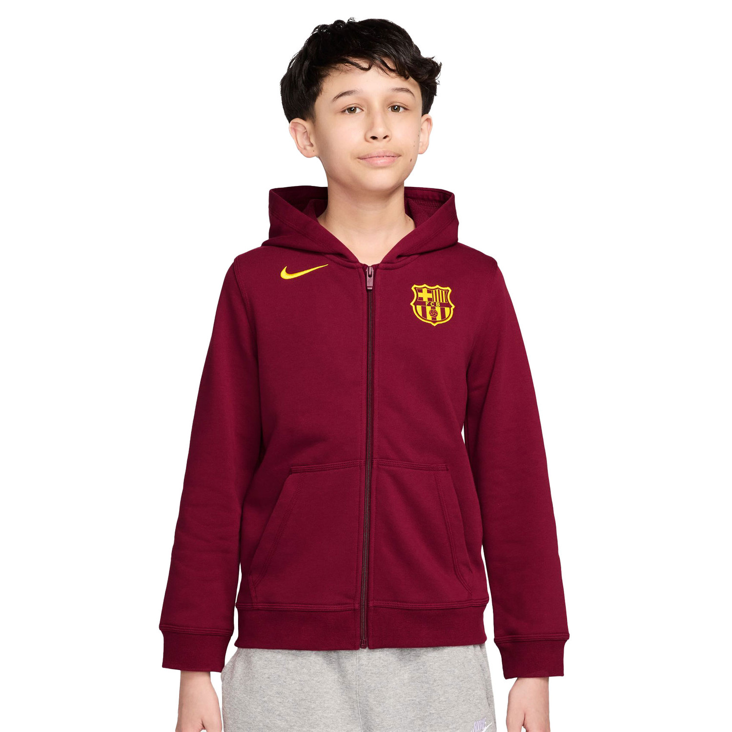Nike FC Barcelona フード付きジャージ Nike FC Barcelona Tech Fleece Full-Zip Hoody Kids | Bij