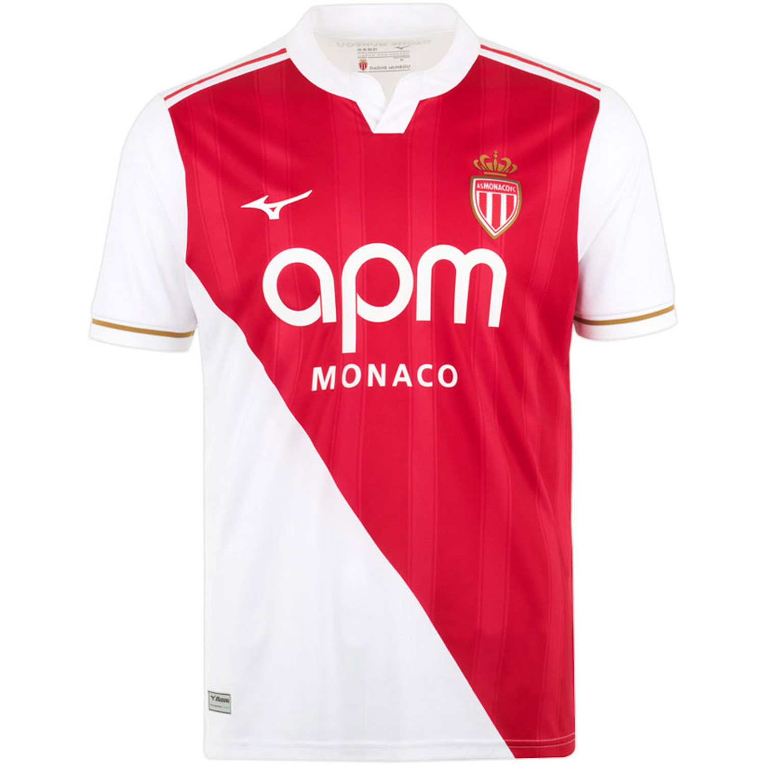 Mizuno AS Monaco Home Shirt 2025/2026 - PassaSports.com