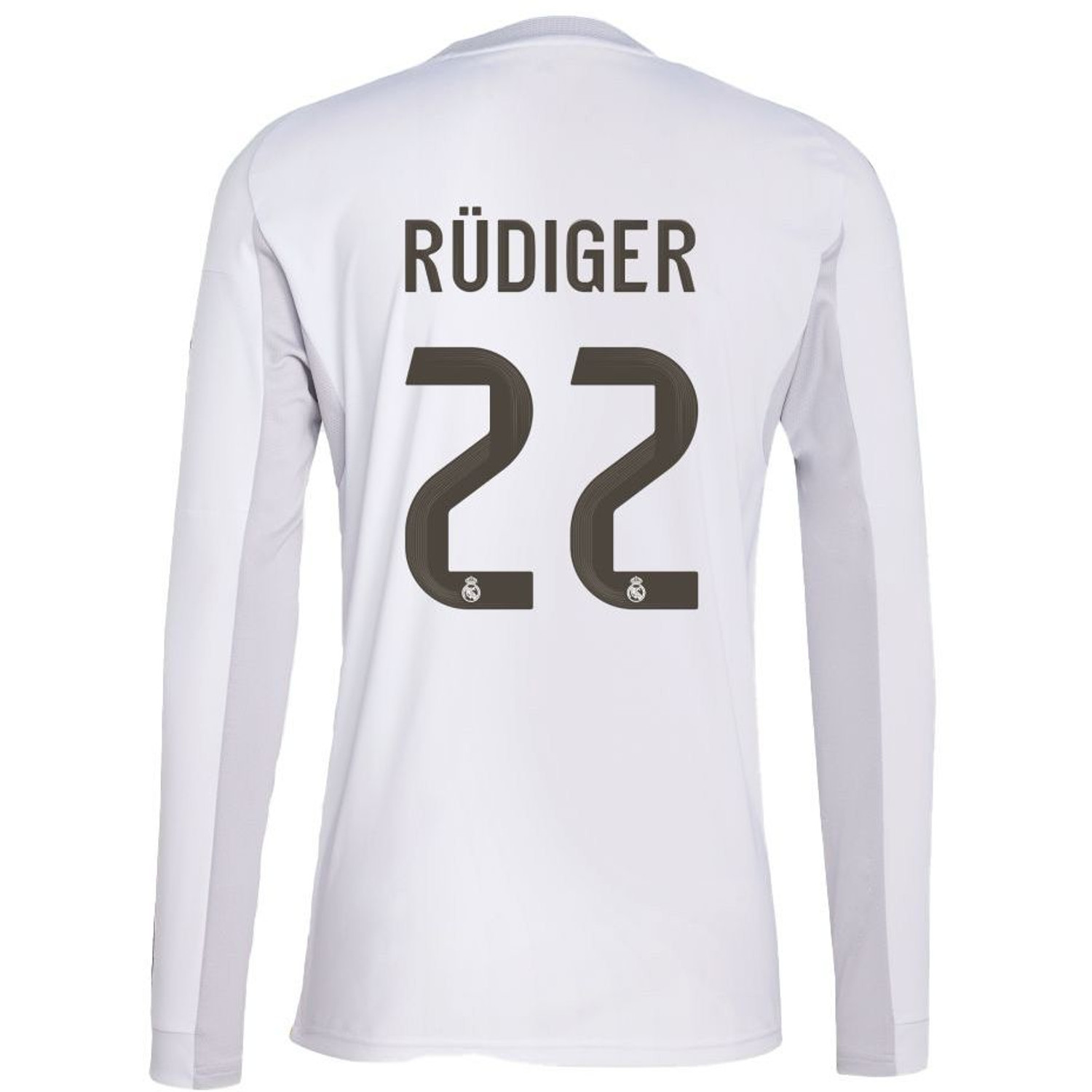 アディダス リアルマドリード RÜDIGER 22 M ホワイト シャツ adidas Real Madrid Home Kit Longsleeve Rüdiger - PassaSports.com