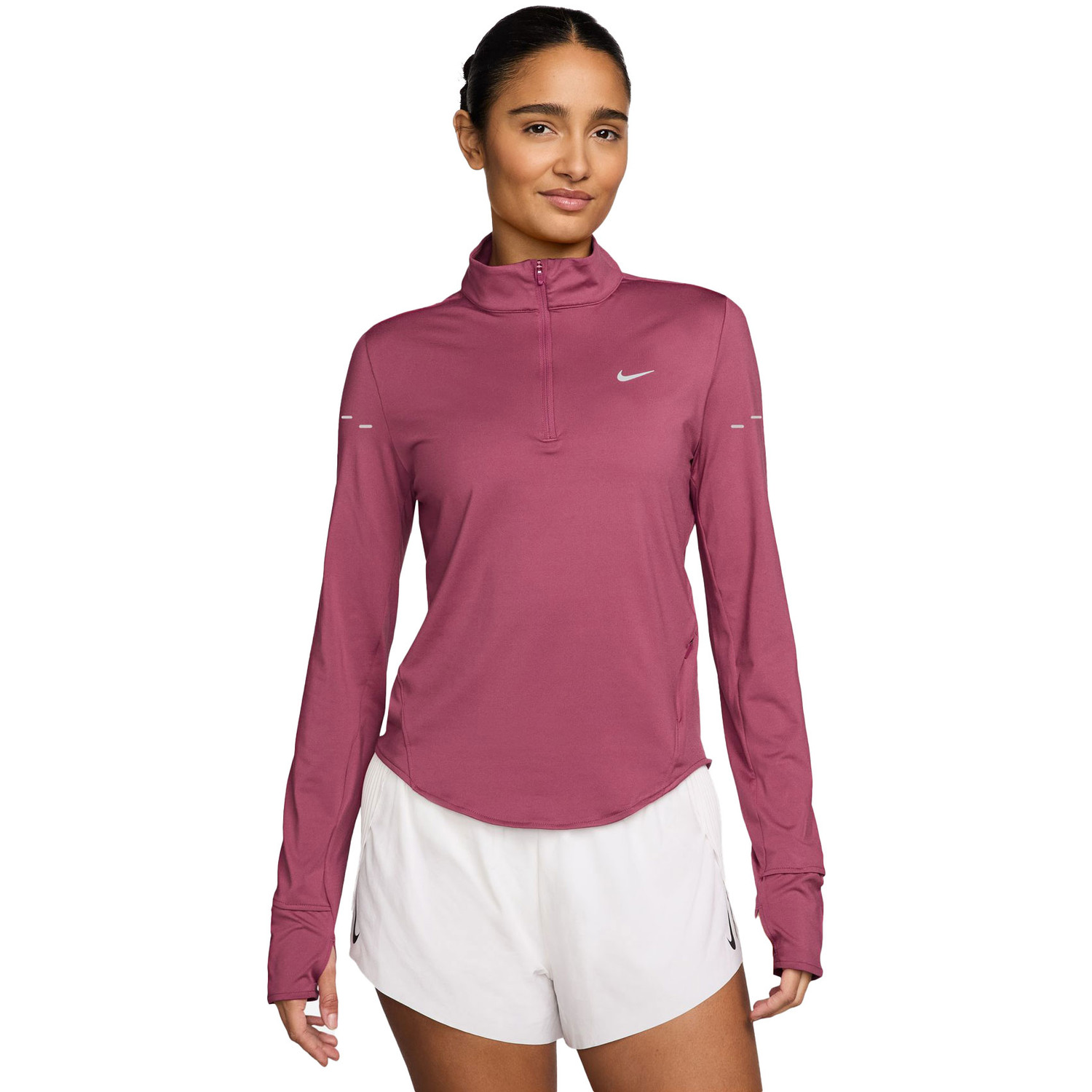 nike element half zip pink