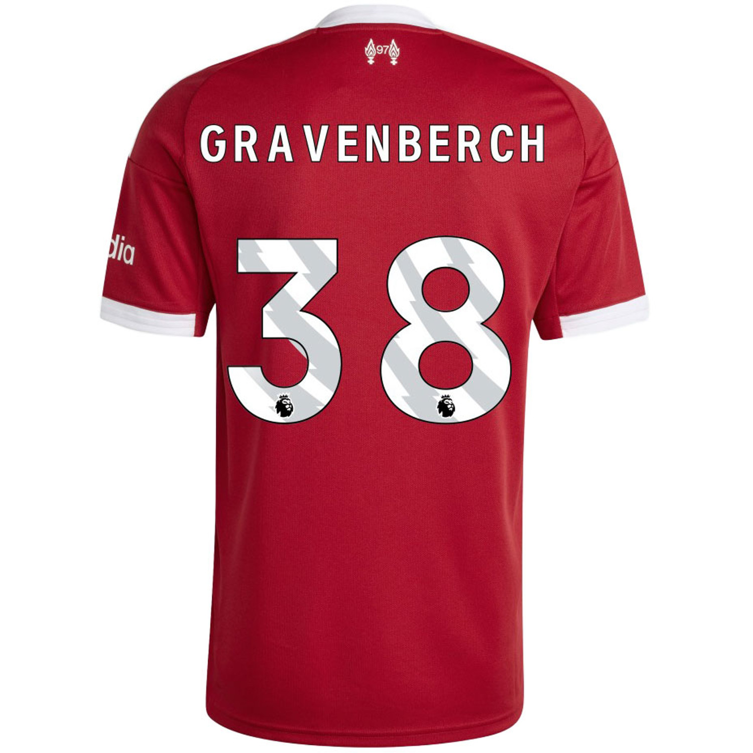 adidas Liverpool Home Shirt Gravenberch 38 - PassaSports.com