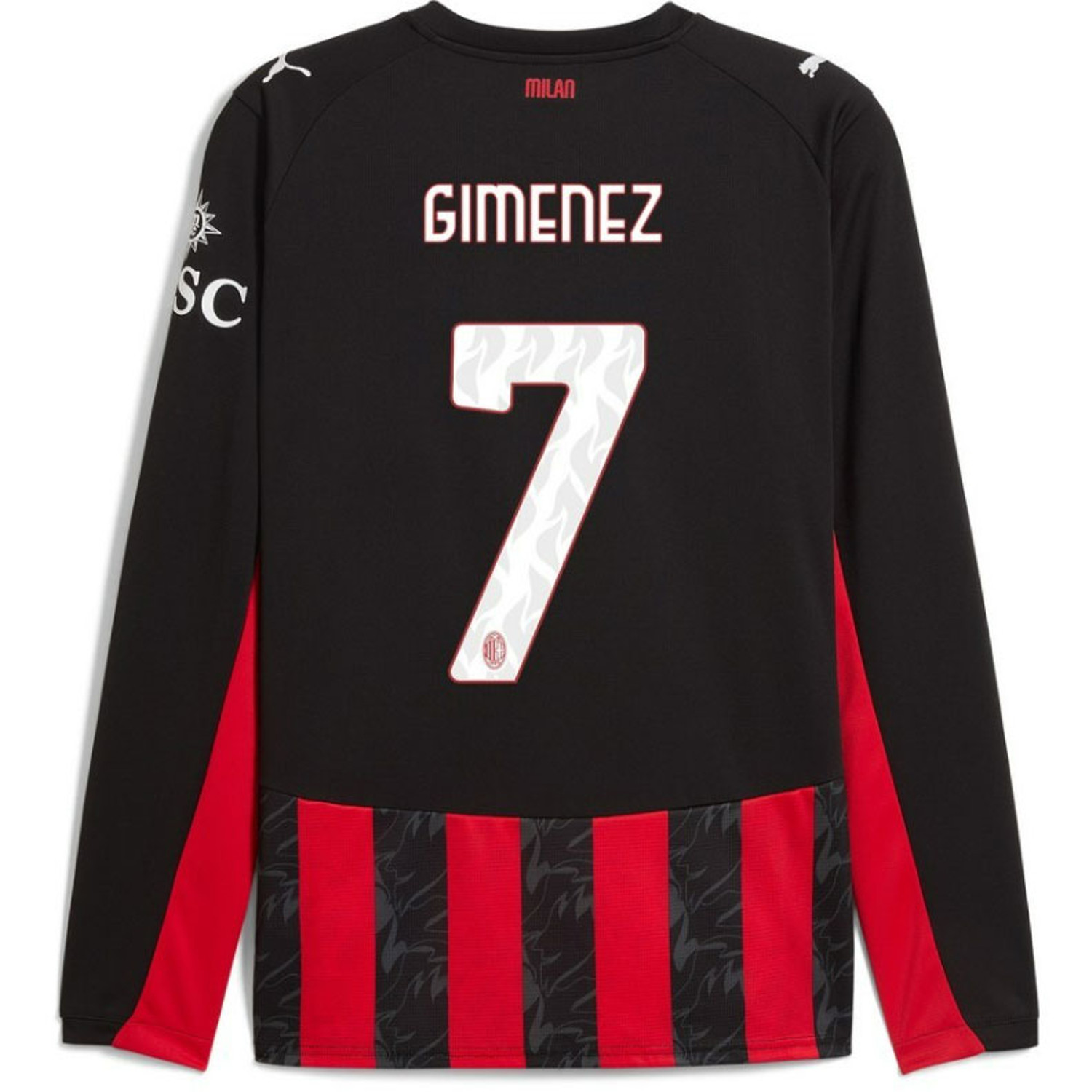 Puma AC Milan Home Kit Longsleeve Giménez 7 - PassaSports.com