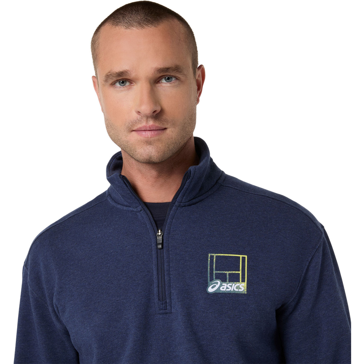asics court core graphic half zip sweater - PassaSports.com