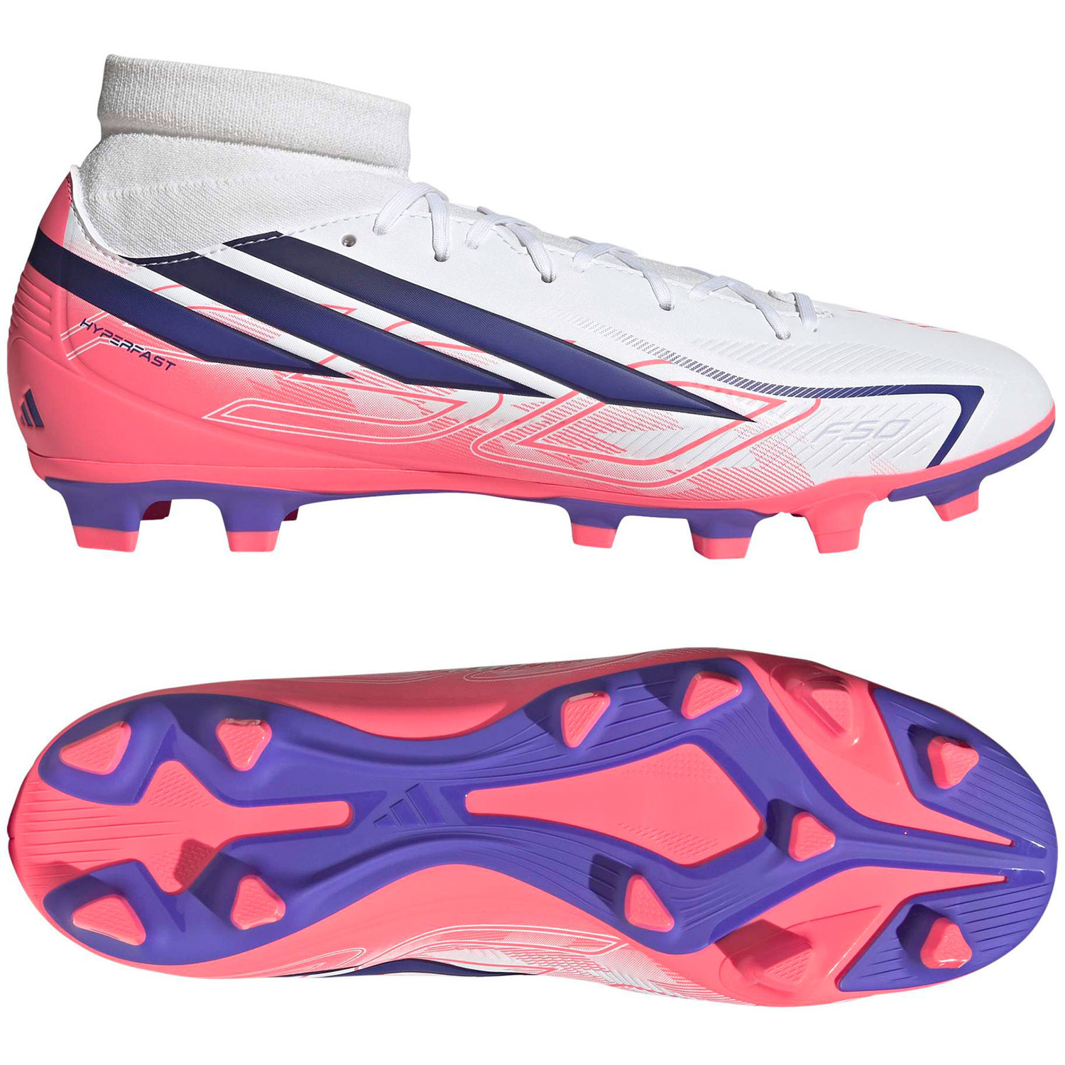 adidas F50 Hyperfast Mid Club FG/MG - PassaSports.com